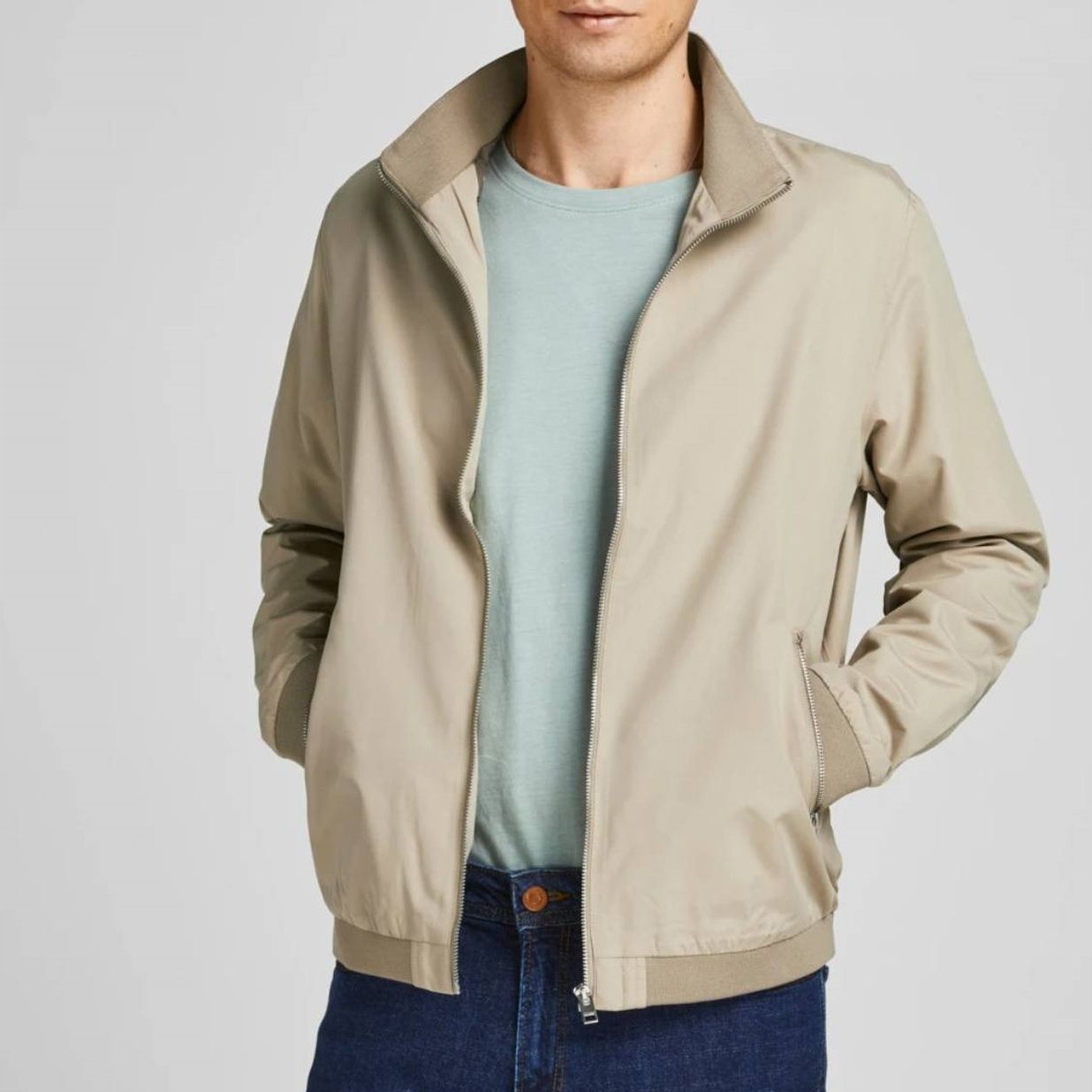 JACK & JONES Striukė vyrams, Smėlio, JJERUSH HARRINGTON 2