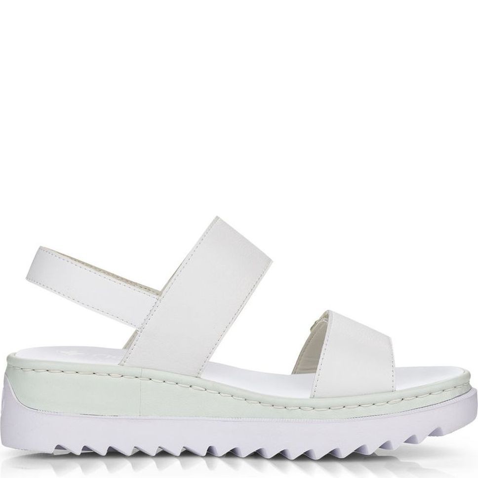 RIEKER Basutės moterims, Balta, SANDALS 3