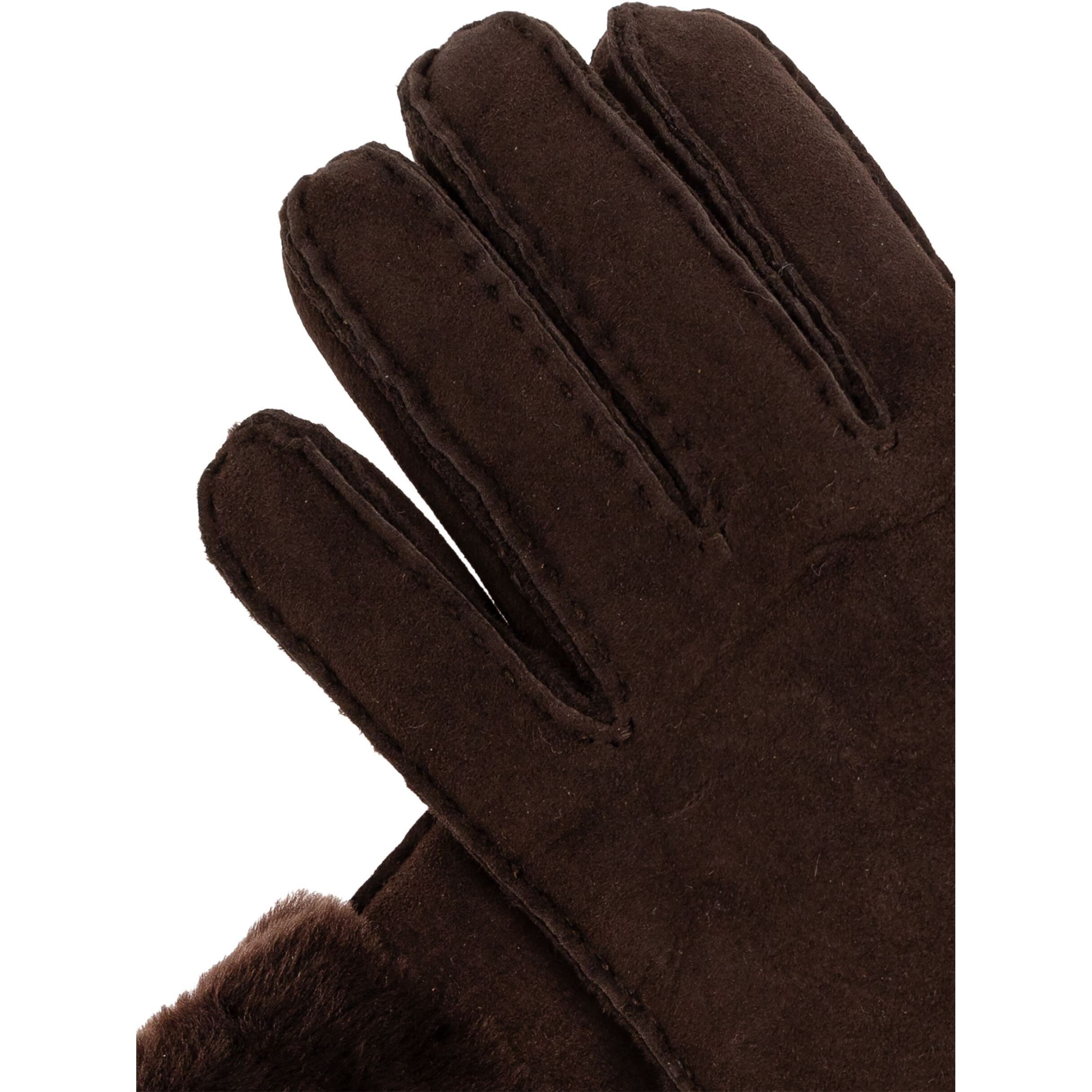 UGG Pirštuotos pirštinės moterims, Ruda, Turn cuff glove 4