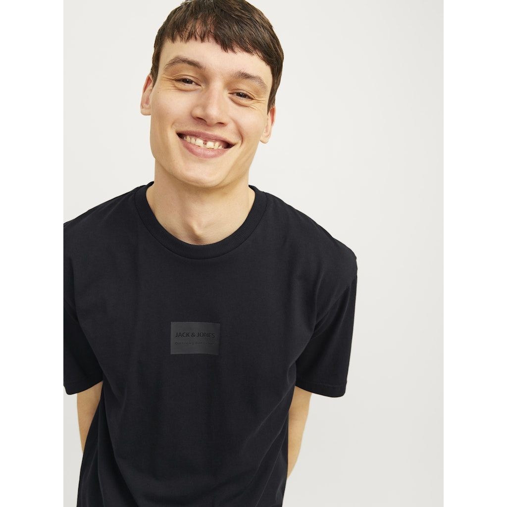 JACK & JONES Marškinėliai vyrams, Juoda, Hak kai tee 7