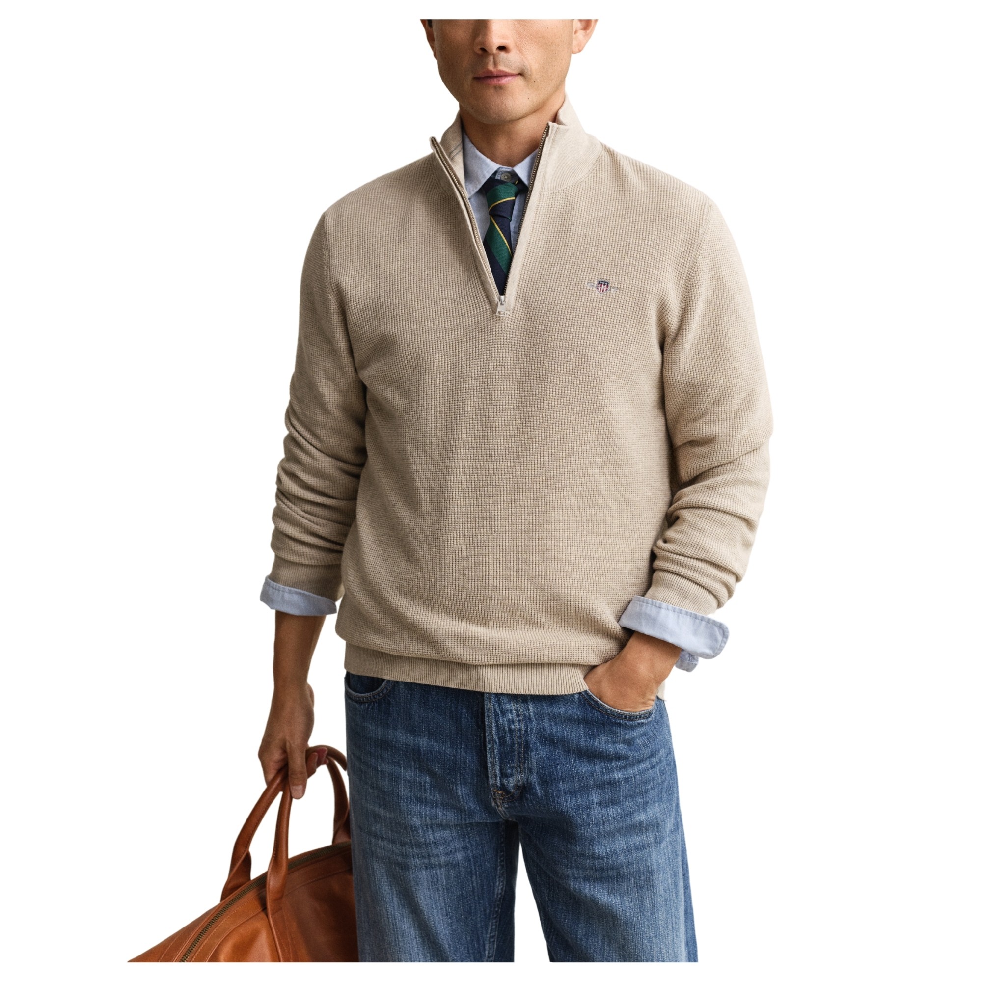 GANT Megztinis vyrams, Smėlio, 8030292-198 Sweater 2