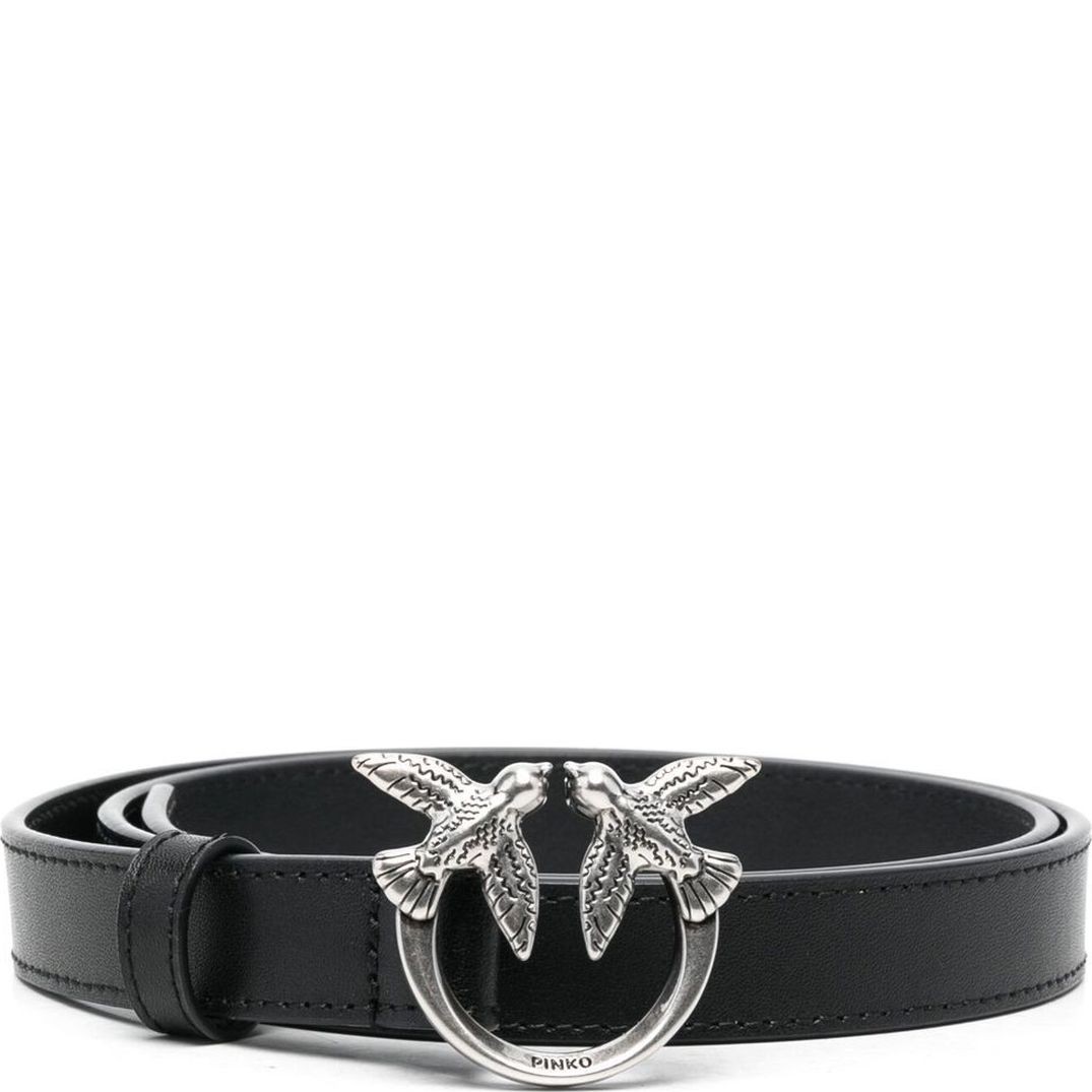 PINKO Diržas moterims, Juoda, Love berry simply belt 1