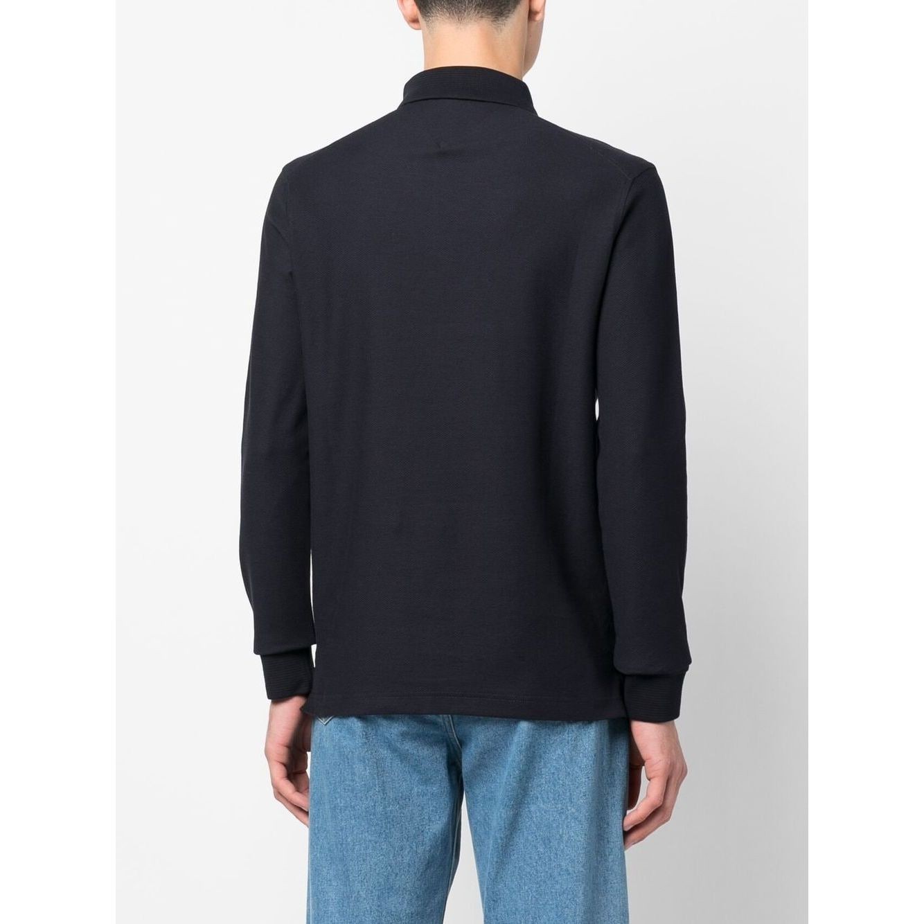 TOMMY HILFIGER Polo marškiniai ilgos rank. vyrams, Mėlyna, Dc zip honeycomb slim polo 4