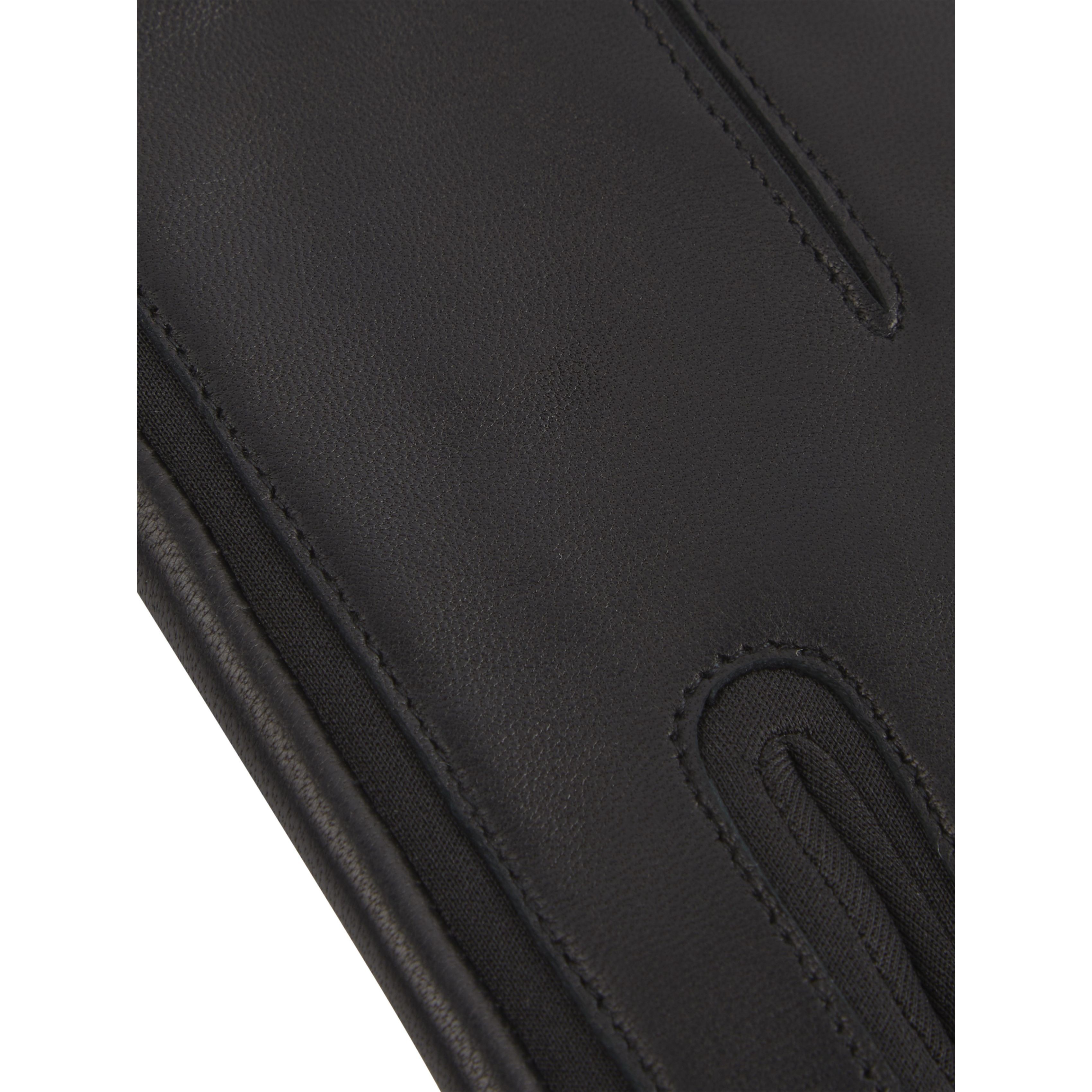 CALVIN KLEIN Pirštuotos pirštinės vyrams, Juoda, Leather neoprene gloves 3