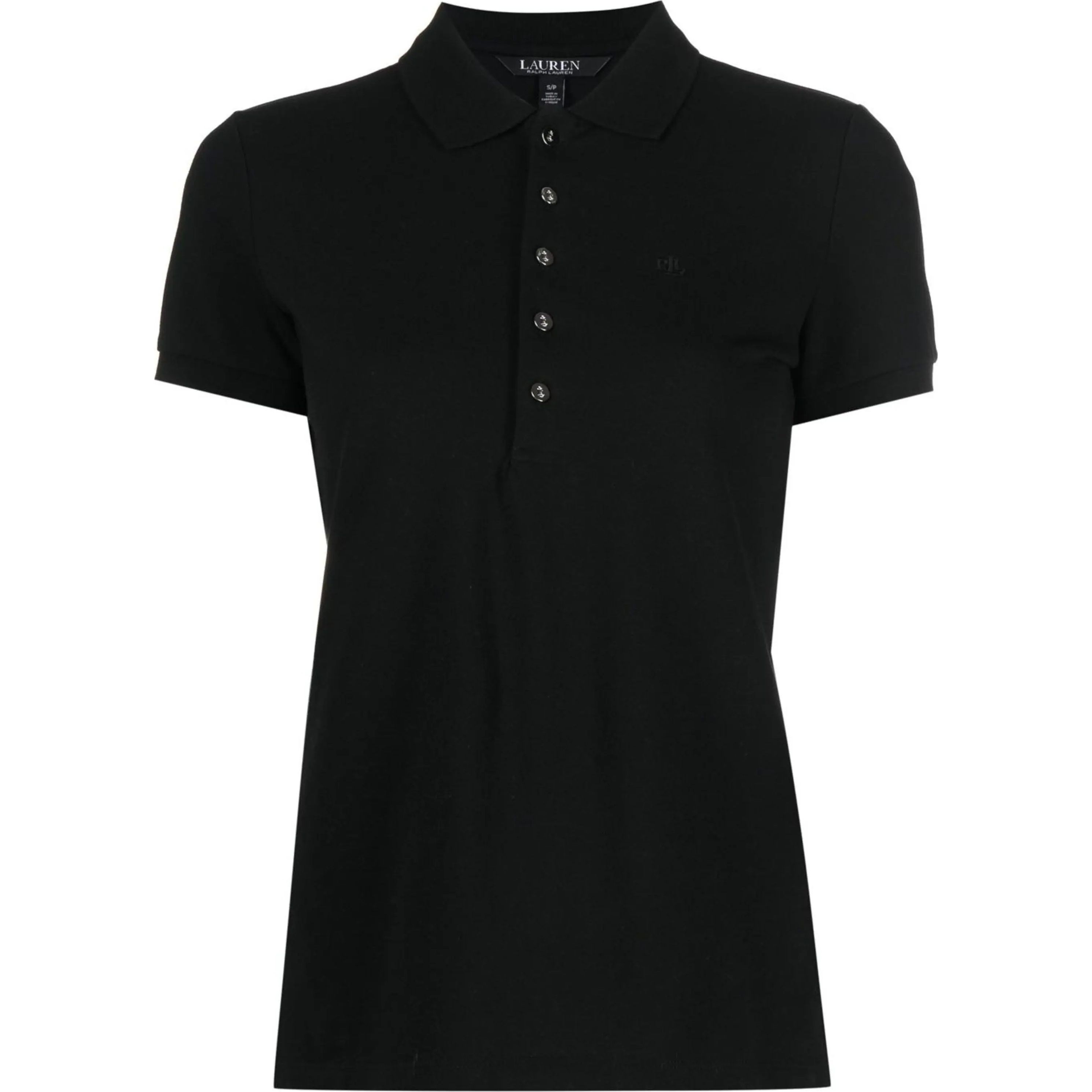 LAUREN RALPH LAUREN Polo marškiniai trumpos rank. moterims, Juoda, Pique polo shirt
