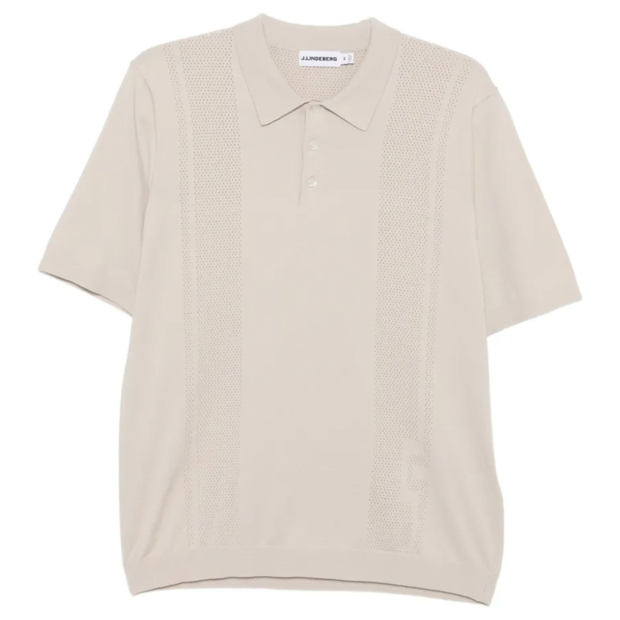 J.LINDEBERG Polo marškiniai trumpos rank. vyrams, Smėlio, Reymond seasonal knit polo 1