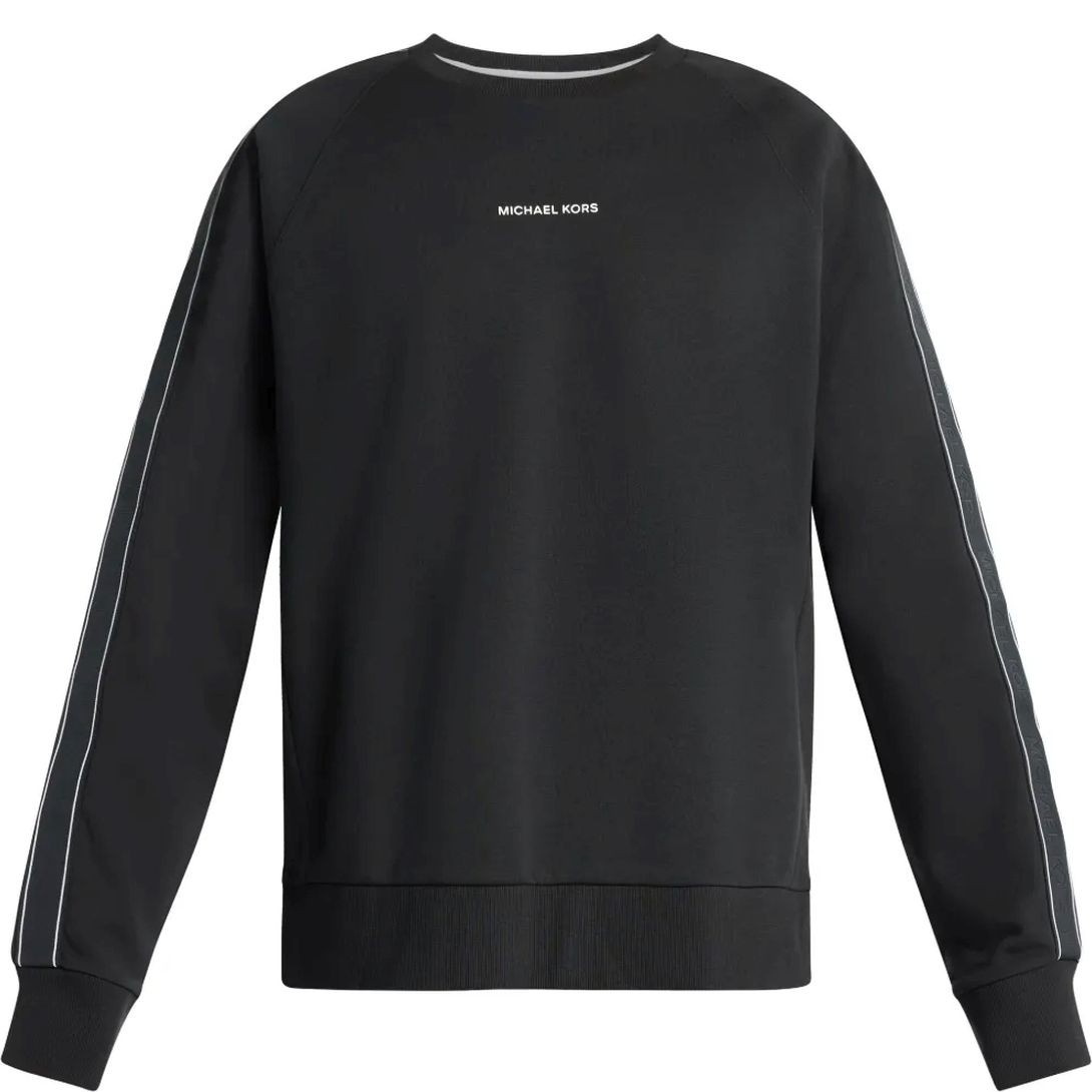 MICHAEL KORS Megztinis vyrams, Juoda, Logo tape crew