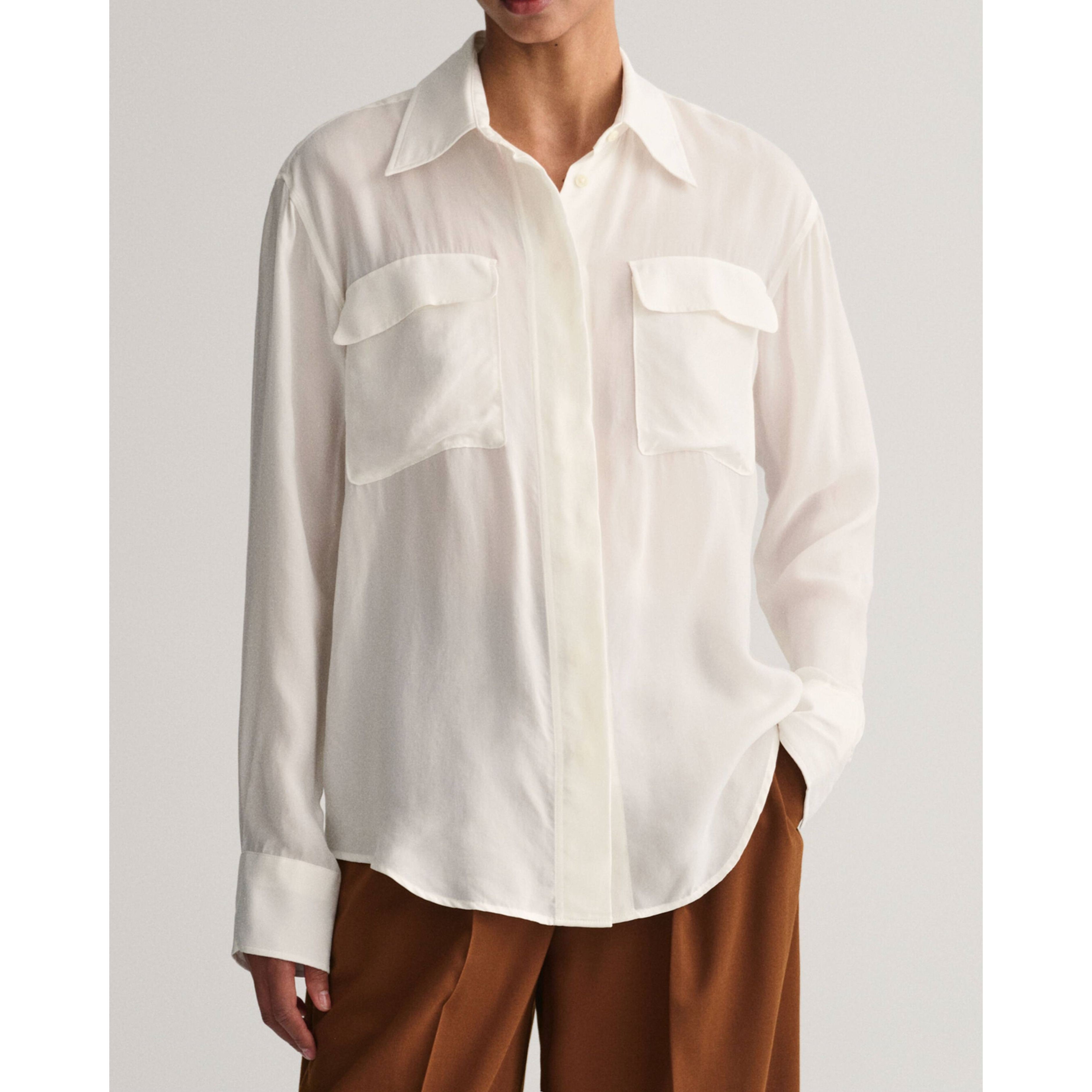 GANT Marškiniai moterims, Balta, RELAXED UTILITY SHIRT 2