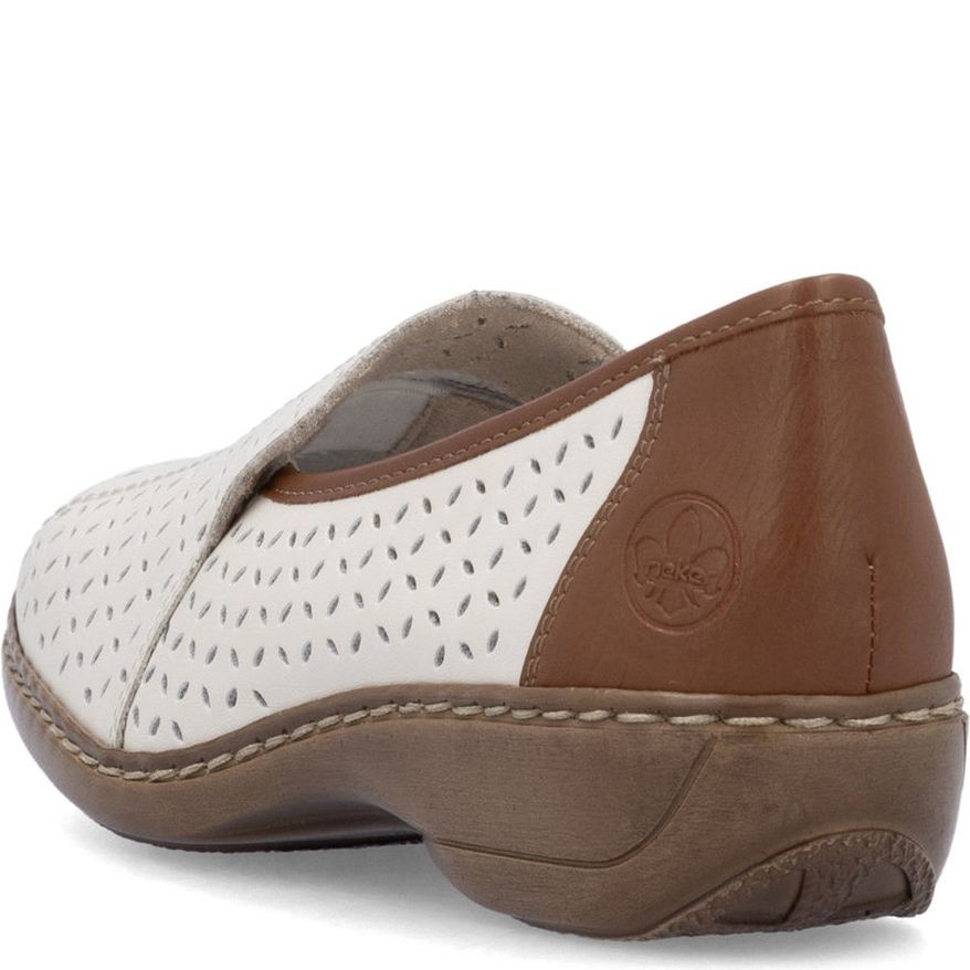RIEKER Loaferiai moterims, Balta, Slipper 4