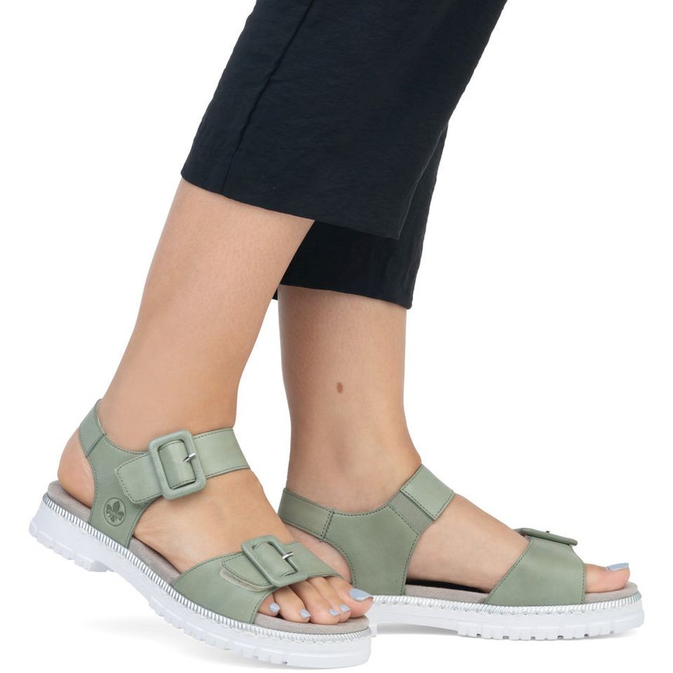 RIEKER Basutės moterims, Žalia, SANDALS 2