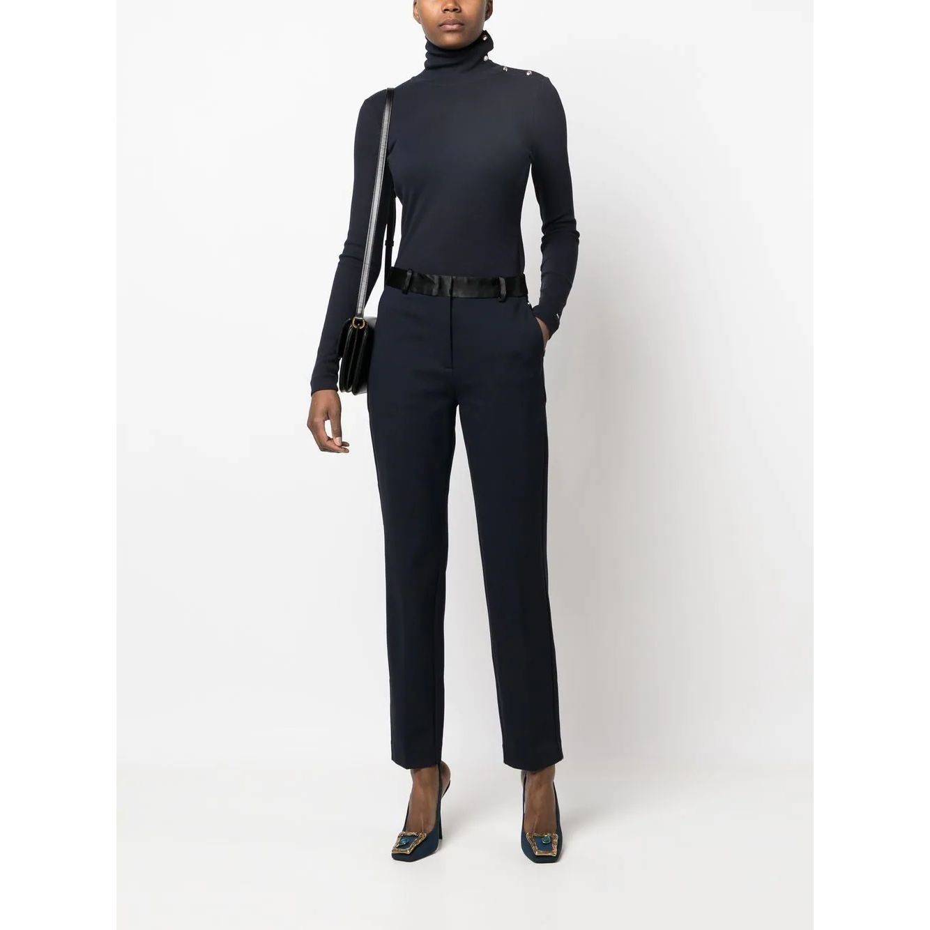 TOMMY HILFIGER Formalios kelnės moterims, Mėlyna, Slim punto pant 2