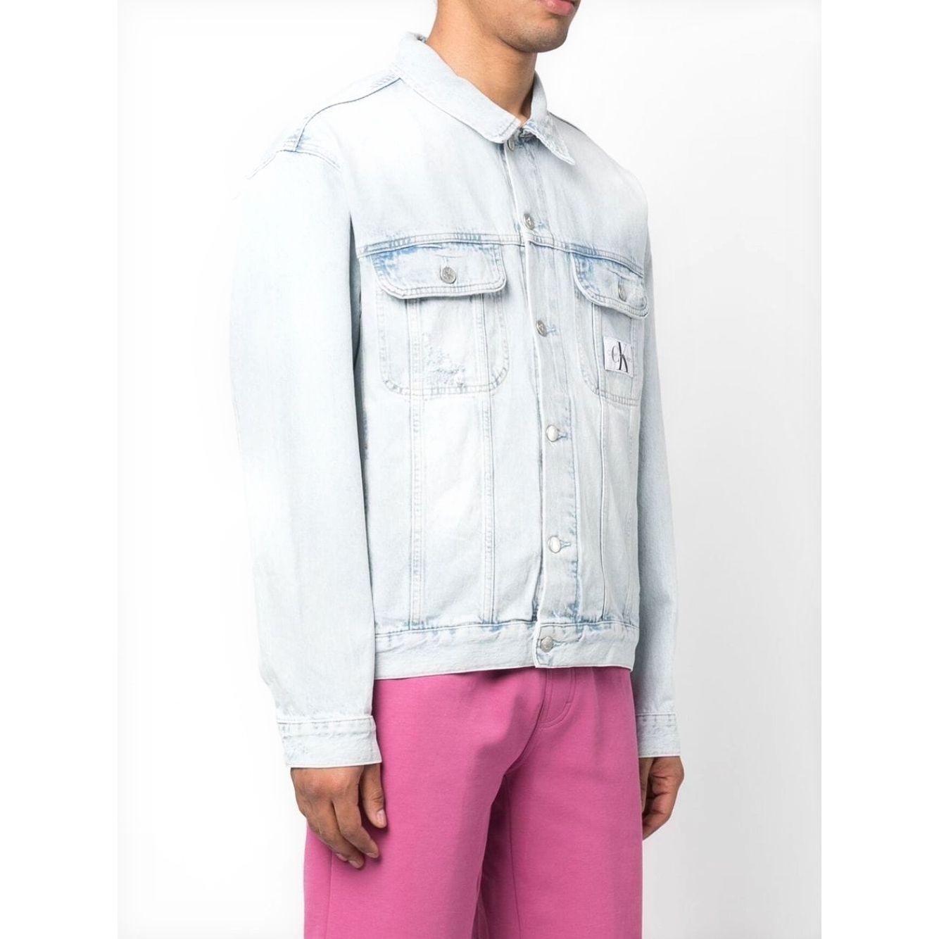 CALVIN KLEIN JEANS Džinsinis švarkas vyrams, Mėlyna, Modern essential denim jacket 2