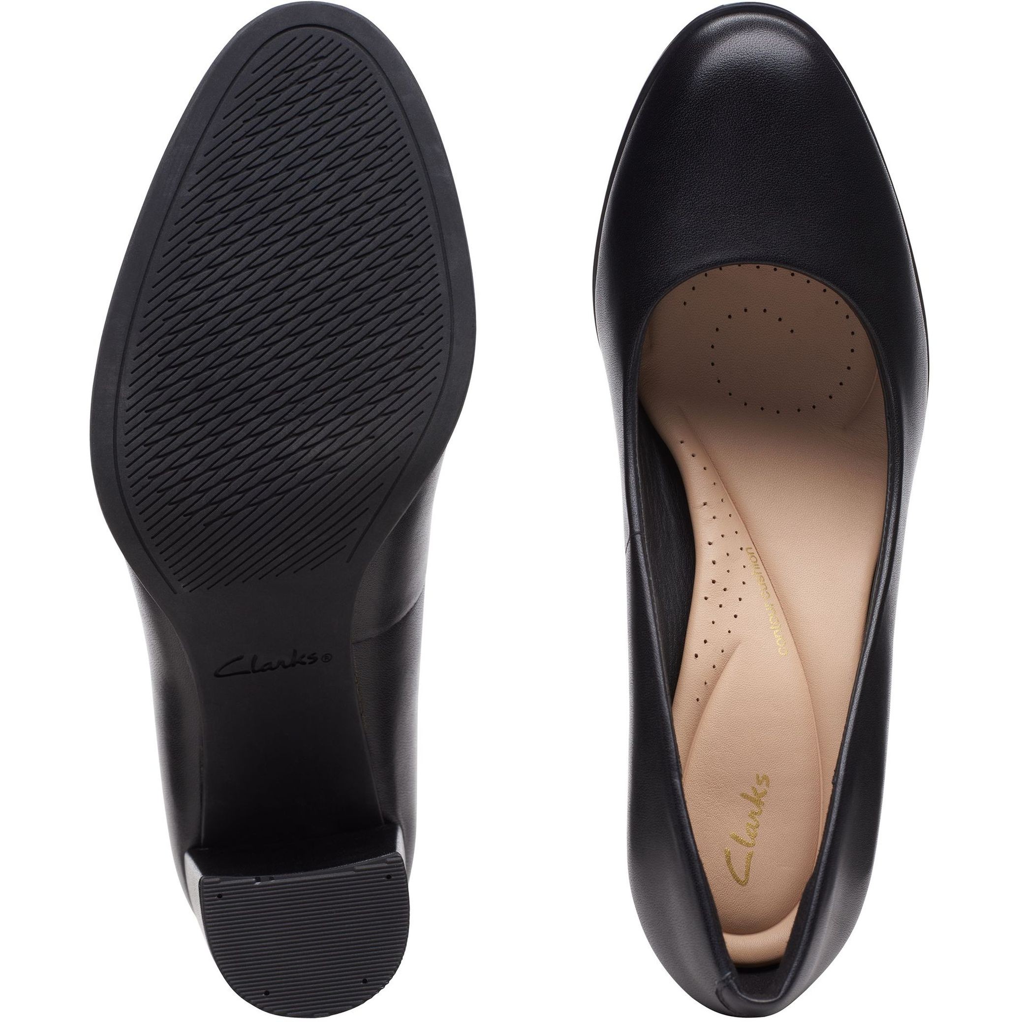 CLARKS Aukštakulniai moterims, Juoda, Freva85 Court Pumps 7