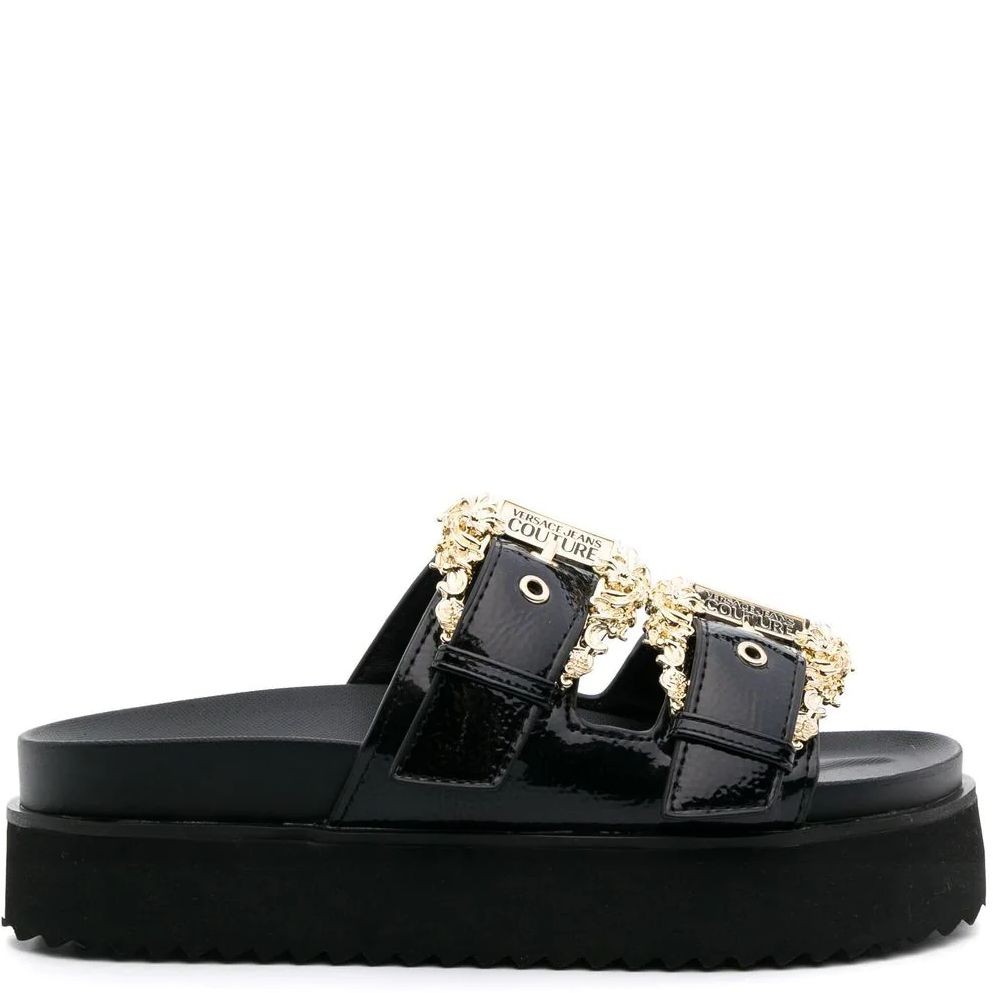 VERSACE JEANS CUTURE Klumpės moterims, Juoda, Fondo arizona sandals 2
