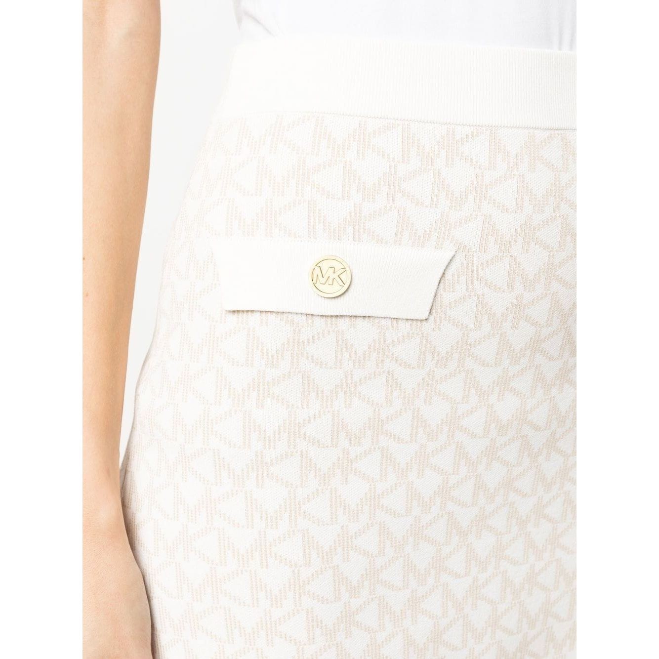 MICHAEL KORS Mini sijonas moterims, Pilka, Eco MK dot mini skirt 4