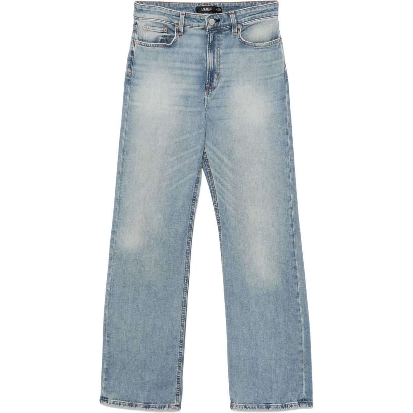 LAUREN RALPH LAUREN Platūs džinsai moterims, Mėlyna, Hirs wide st full length wide
