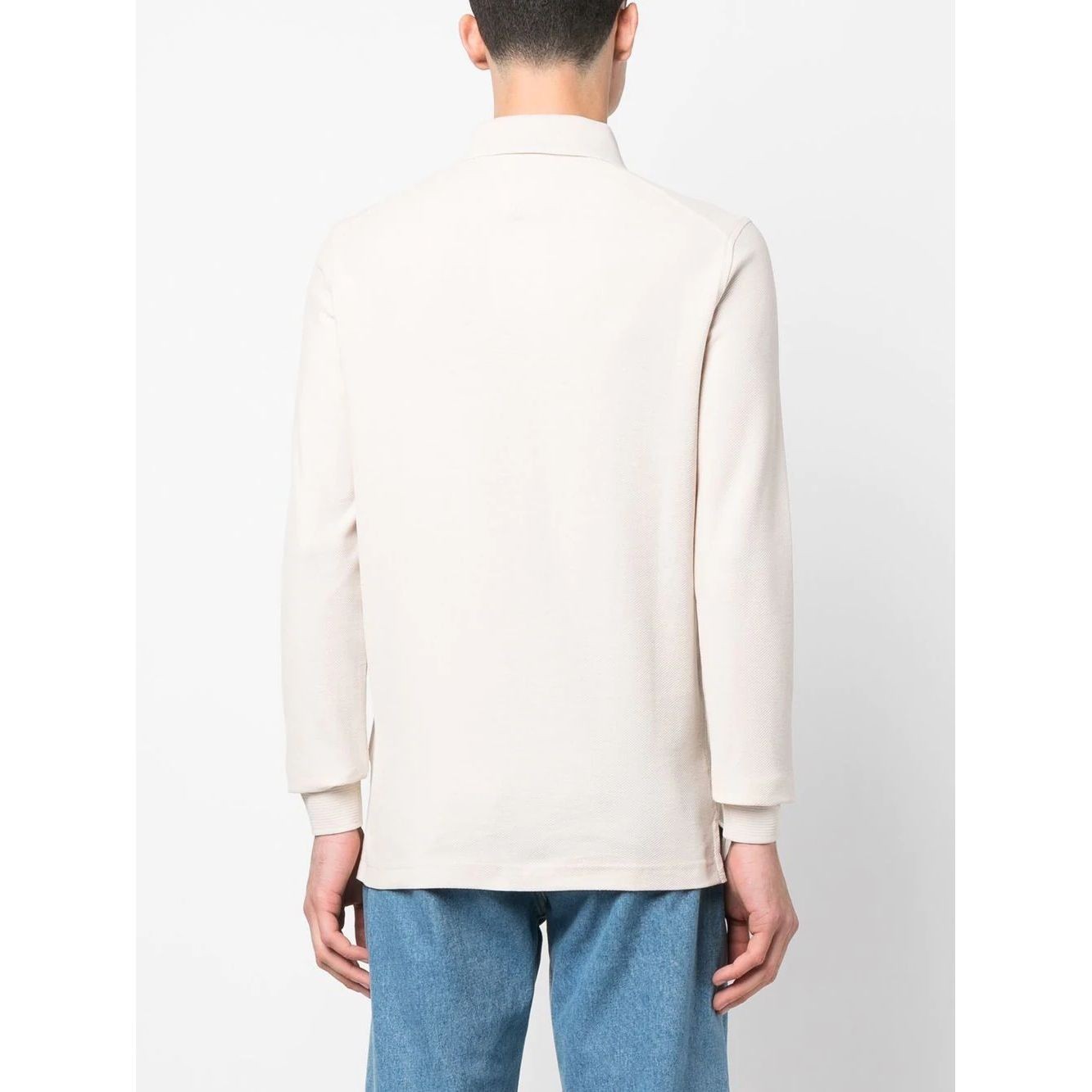 TOMMY HILFIGER Polo marškiniai ilgos rank. vyrams, Balta, Dc zip honeycomb slim polo 4