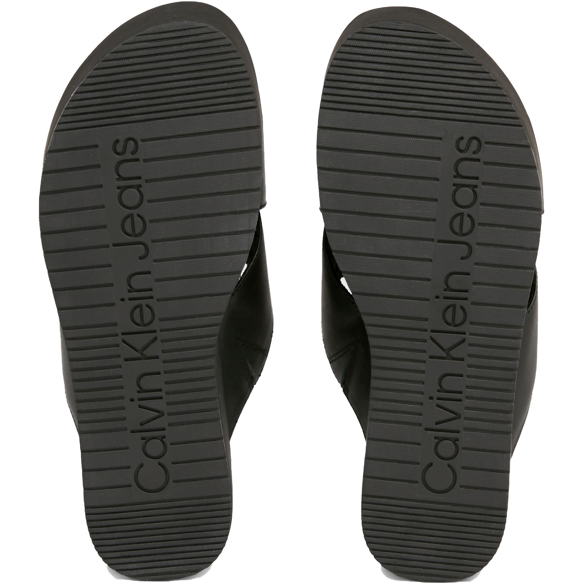 CALVIN KLEIN JEANS Šlepetės moterims, Juoda, Flatform cross slippers 5