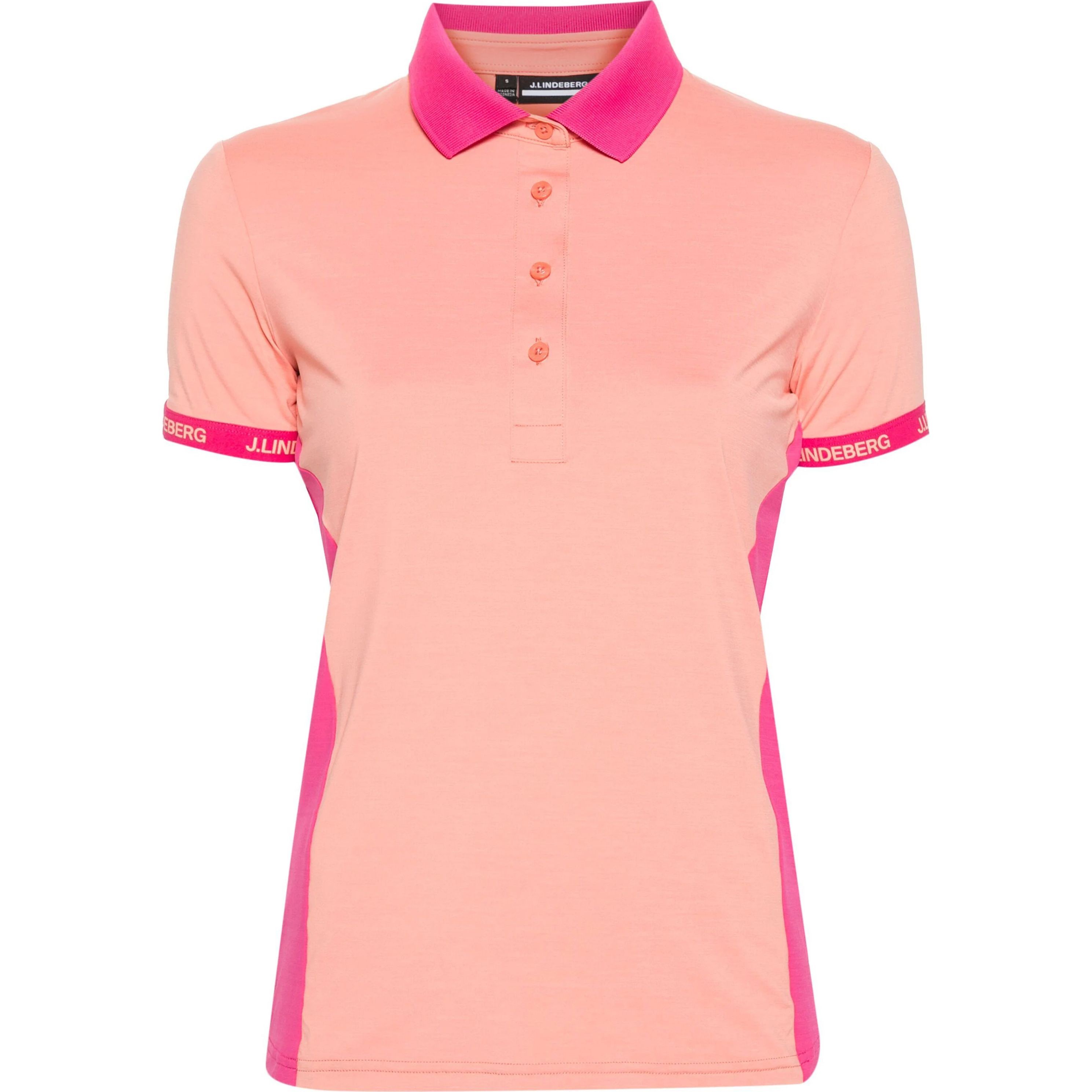 J.LINDEBERG Polo marškiniai trumpos rank. moterims, Oranžinė, Makena polo