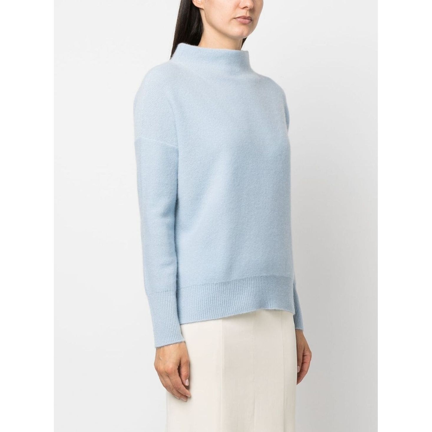 VINCE Megztinis moterims, Mėlyna, Boiled funnel nk pullover 3