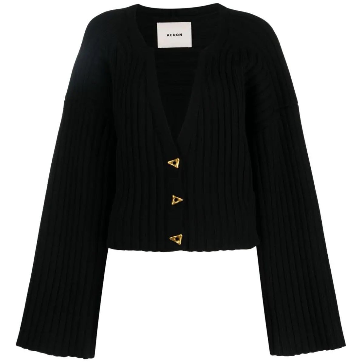 AERON Kardiganas moterims, Juoda, Cropped cardigan 1