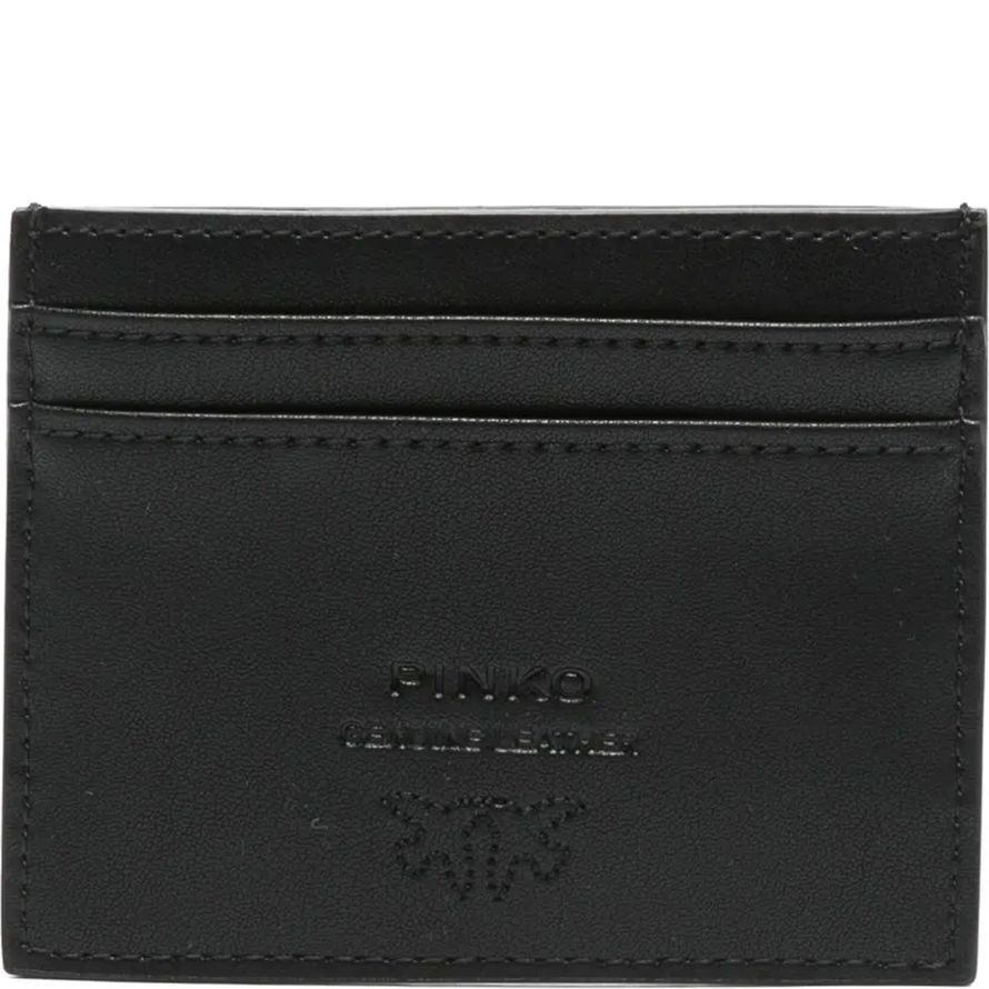PINKO Kortelių dėklas moterims, Juoda, Card holder simply 2