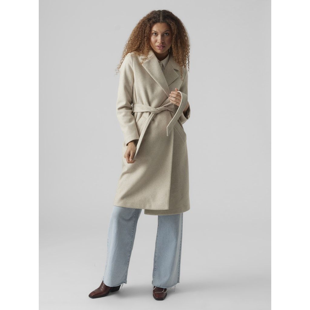 VERO MODA Paltas moterims, Smėlio, Vmfortunea coats 1