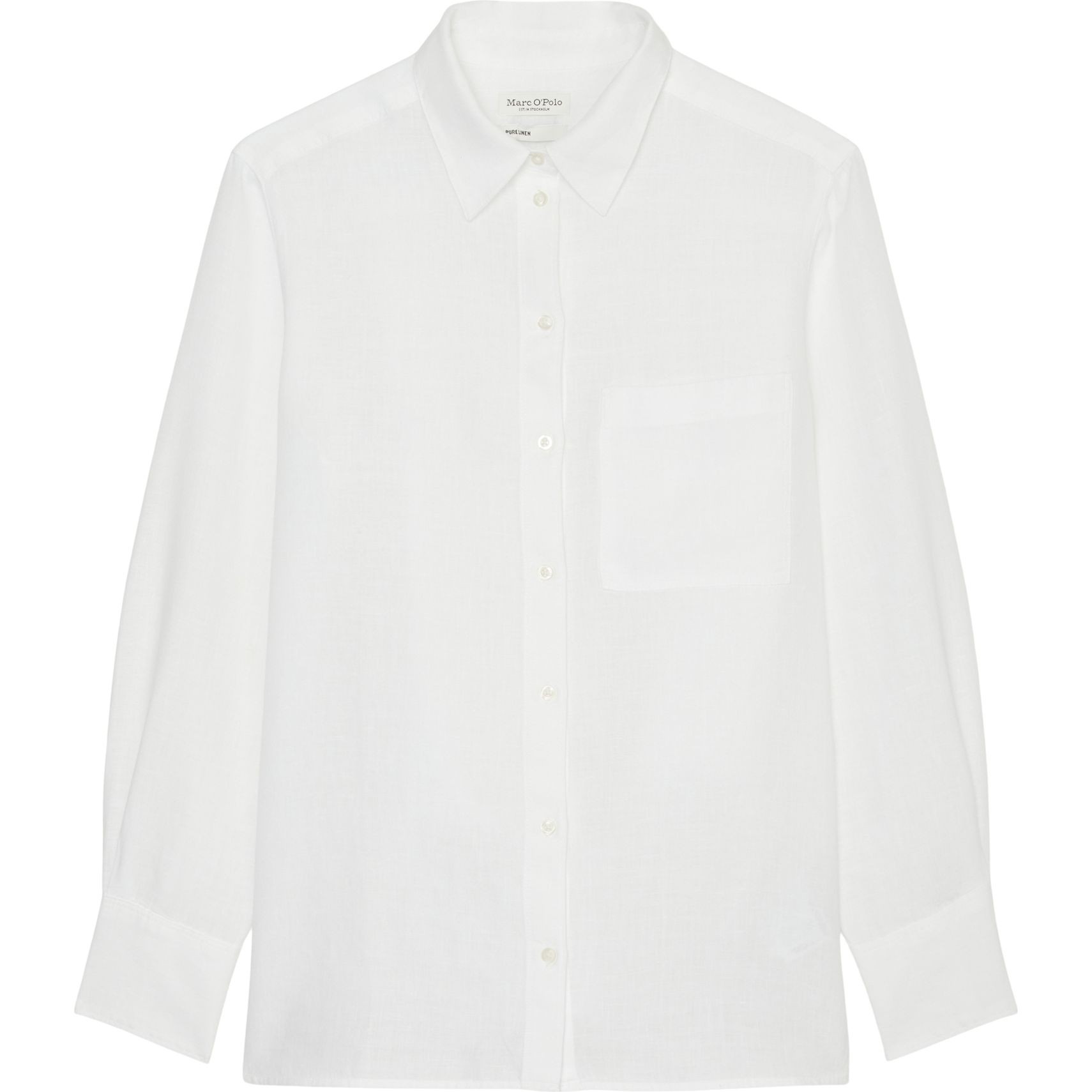 MARC O'POLO Marškiniai ilgomis rankovėmis moterims, Balta 1