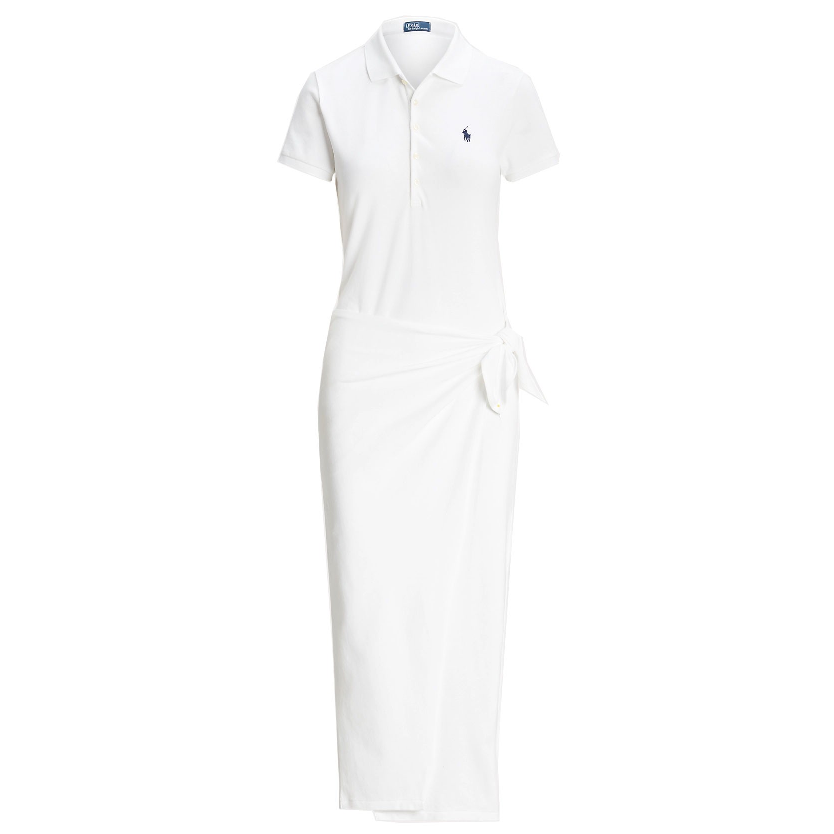 POLO RALPH LAUREN Midi suknelė moterims, Balta, Short sleeve day dress 1