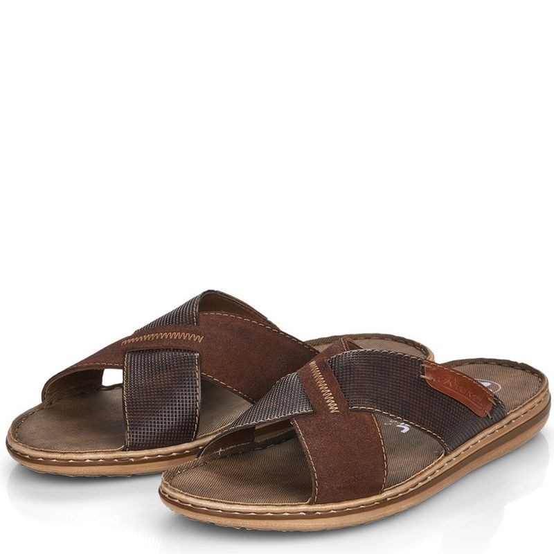 RIEKER Šlepetės vyrams, Ruda, Slippers 6