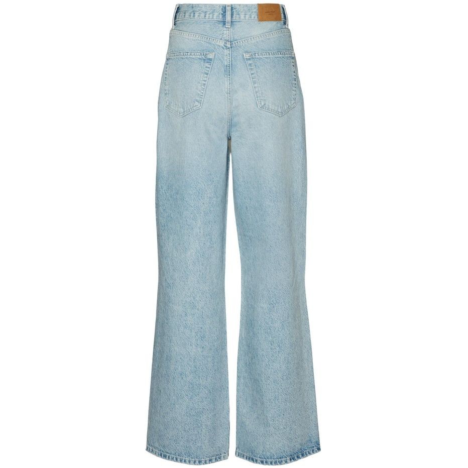 VERO MODA Tiesūs džinsai moterims, Mėlyna, VMREBECCA SHR REG WID 2