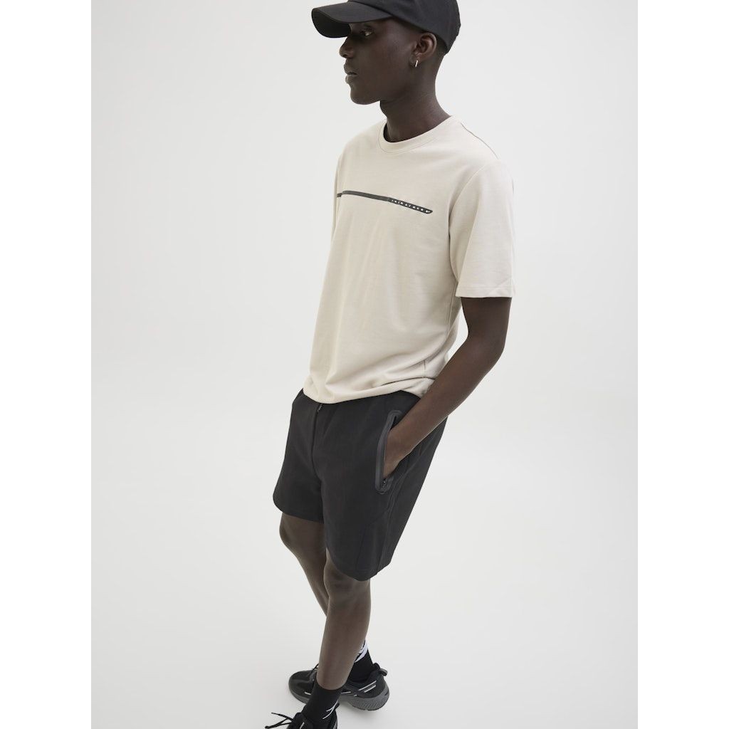 JACK & JONES Šortai vyrams, Juoda, Gordon fusion sweat shorts 4