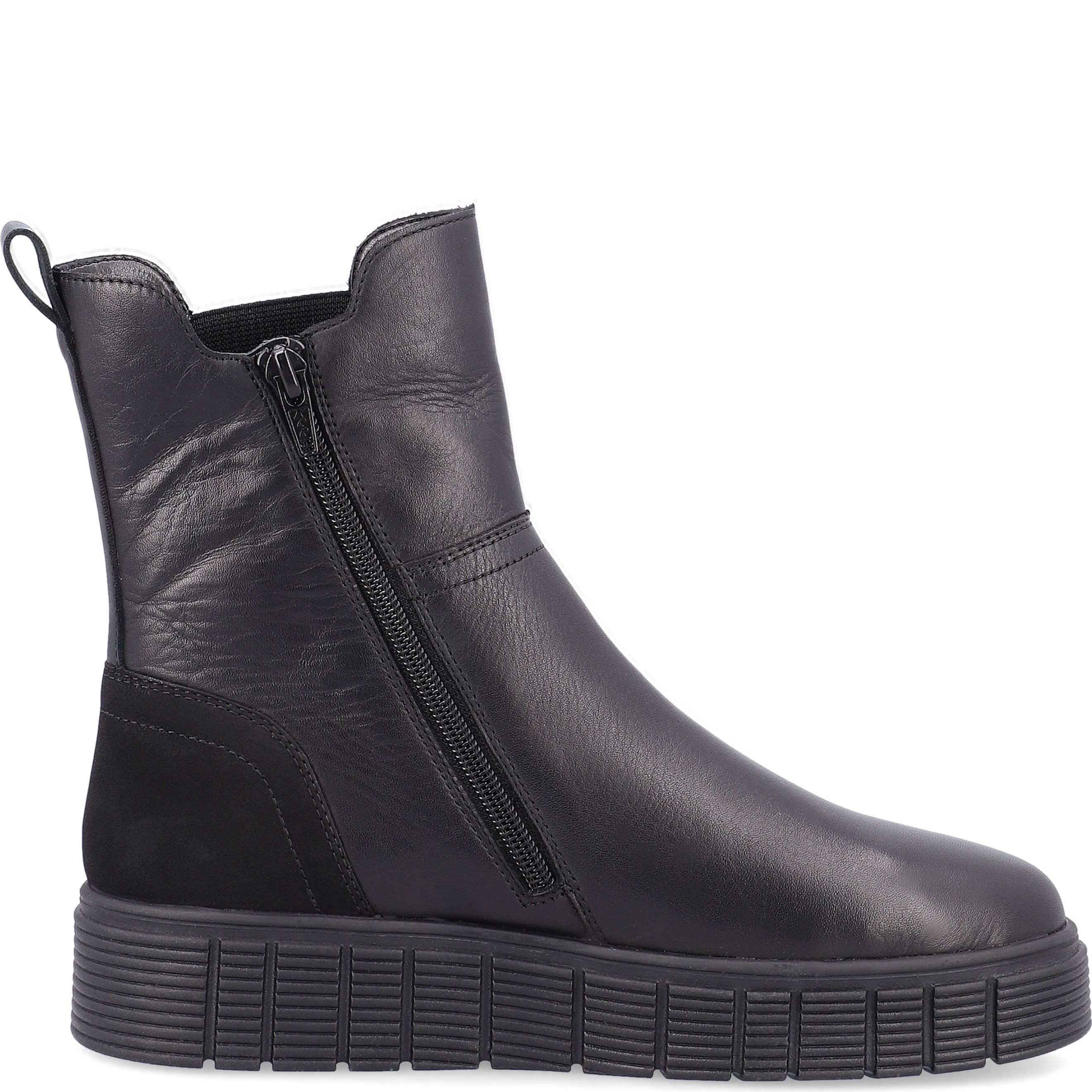 RIEKER Aulinukai moterims lygiu padu, Juoda, BOOTIES 3