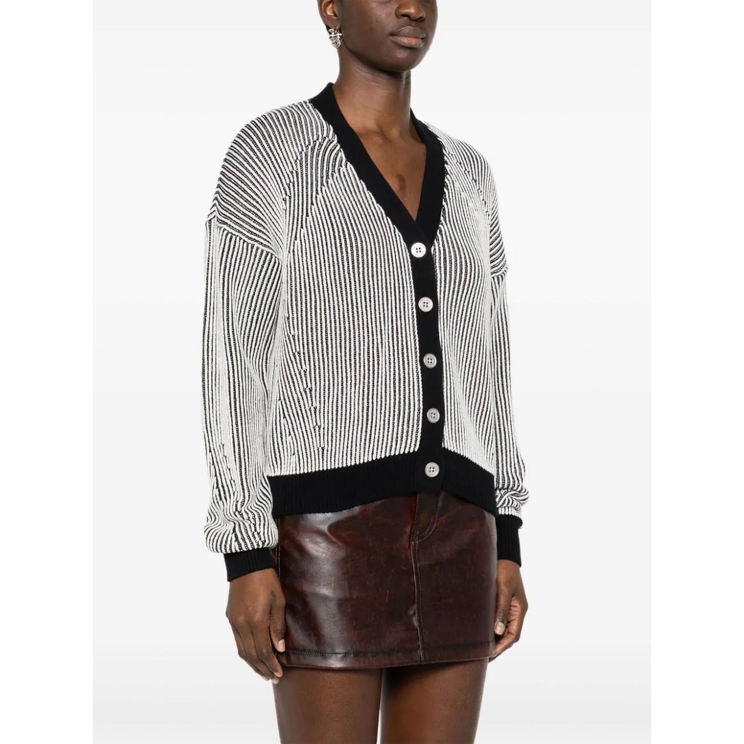 DKNY Kardiganas moterims, Juoda, Trnsfr rib cardigan 2