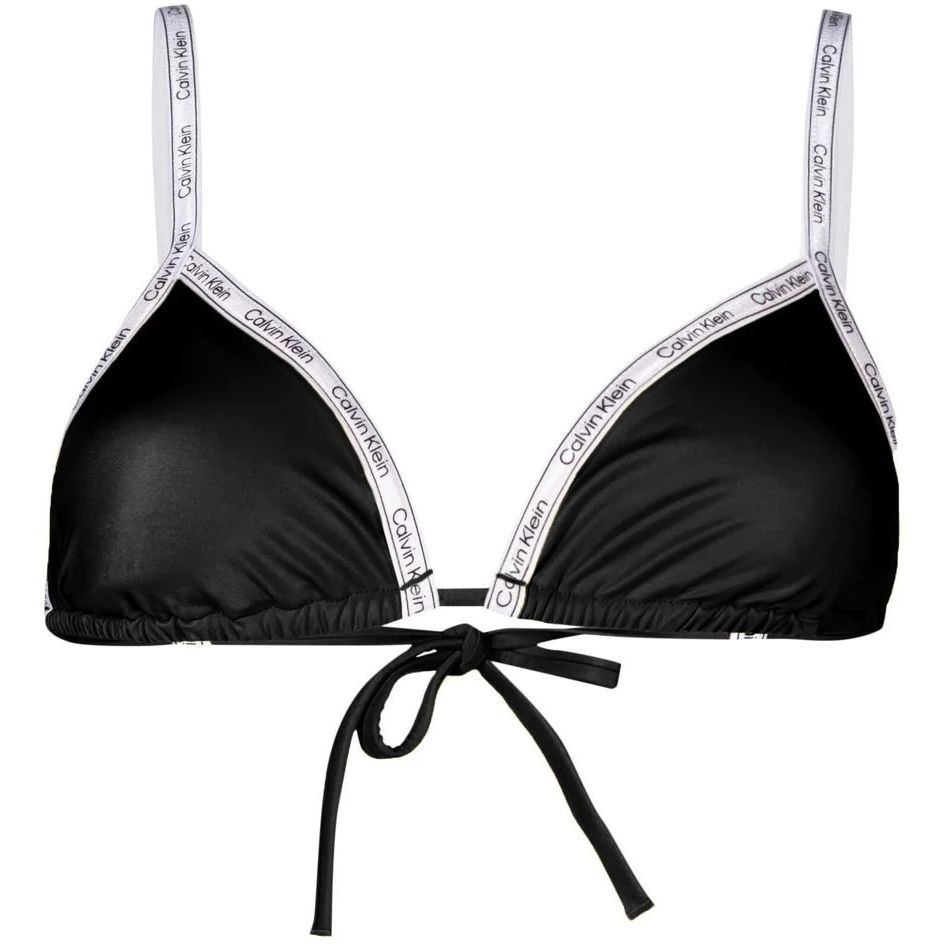 CALVIN KLEIN UW Viršutinė kostiumėlio dalis moterims, Juoda, Swim one shoulder top 1