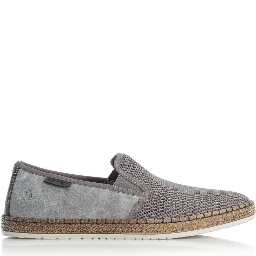 RIEKER Espadrilės vyrams, Pilka, ESPADRILES 2