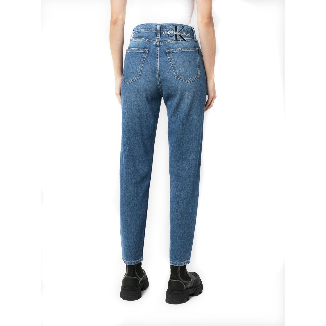 CALVIN KLEIN JEANS Tiesūs džinsai -moterims, Mėlyna, Mom jean 3