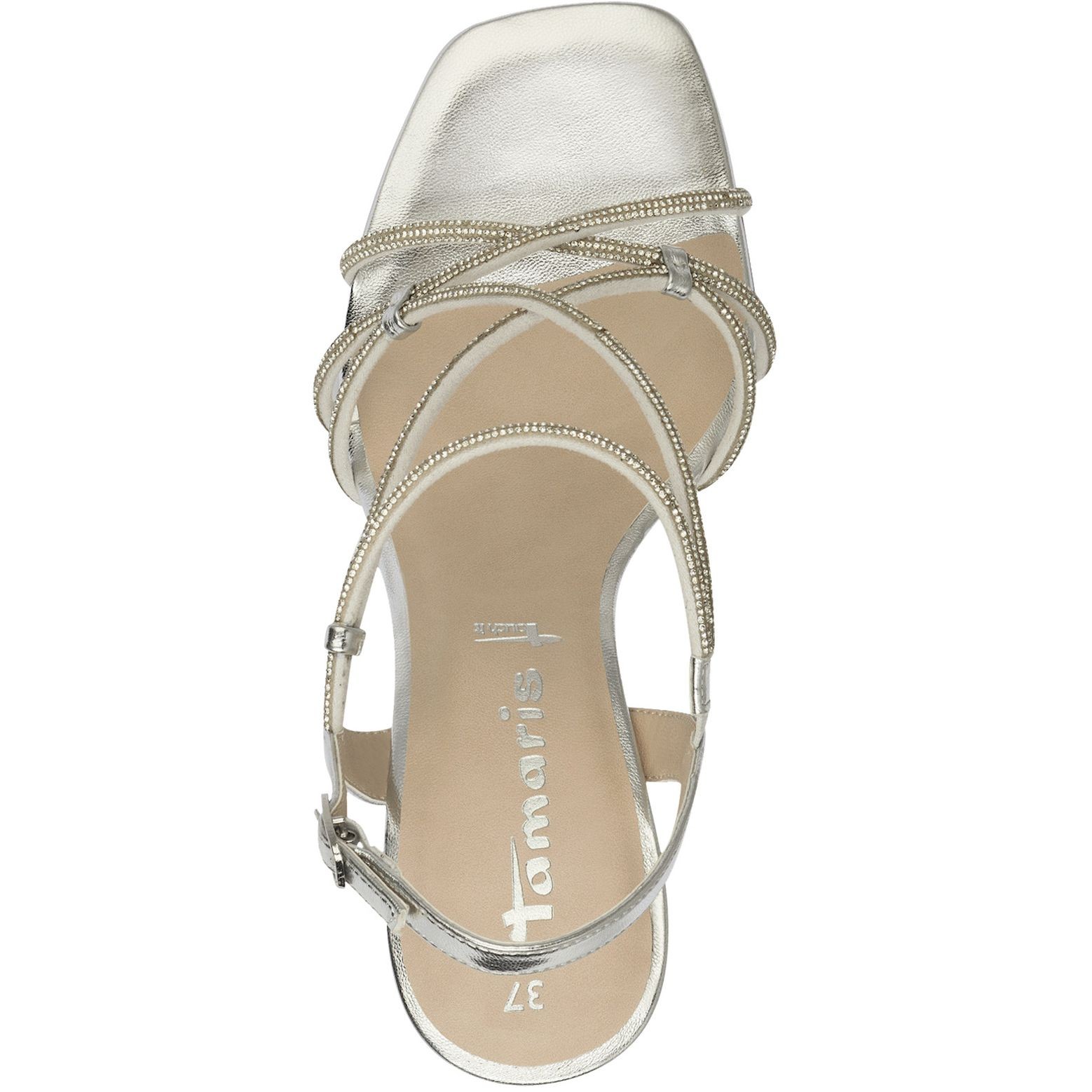 TAMARIS Basutės moterims, Sidabrinė, Sandals 4