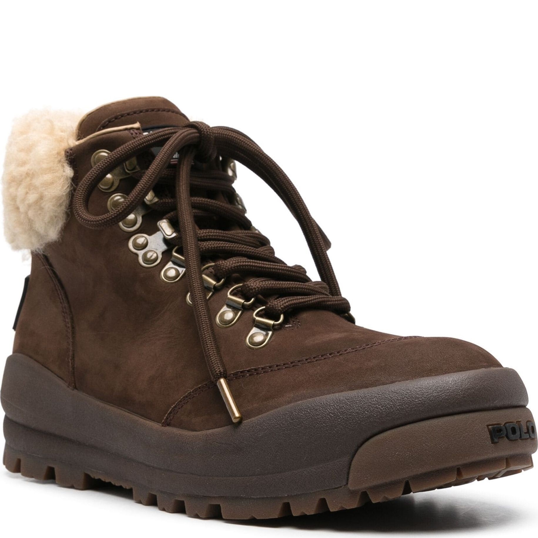 POLO RALPH LAUREN Laisvalaikio bateliai moterims, Ruda, Sneakers high top lace 1