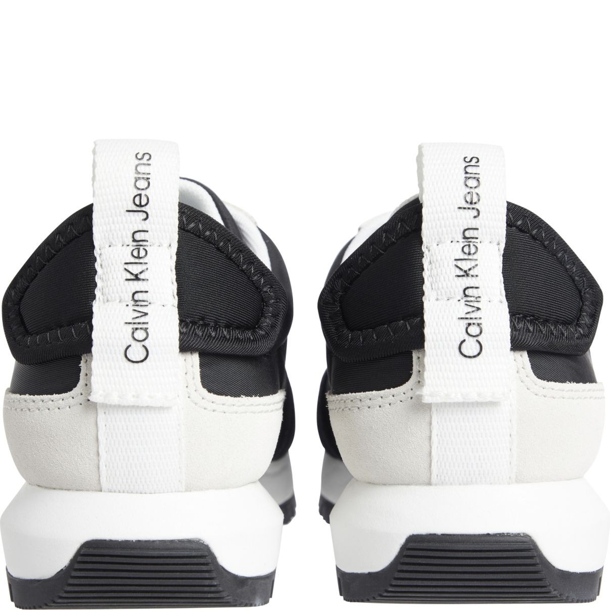 CALVIN KLEIN JEANS Sportiniai bateliai moterims, Juoda, Toothy runner laceup mix pearl 4