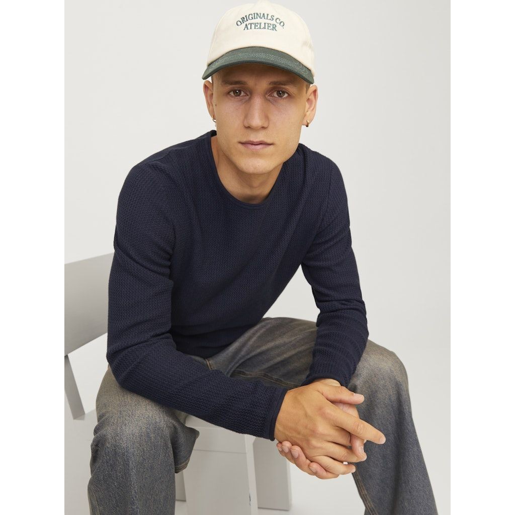 JACK & JONES Megztinis vyrams, Mėlyna, Cooper knit crew neck 3