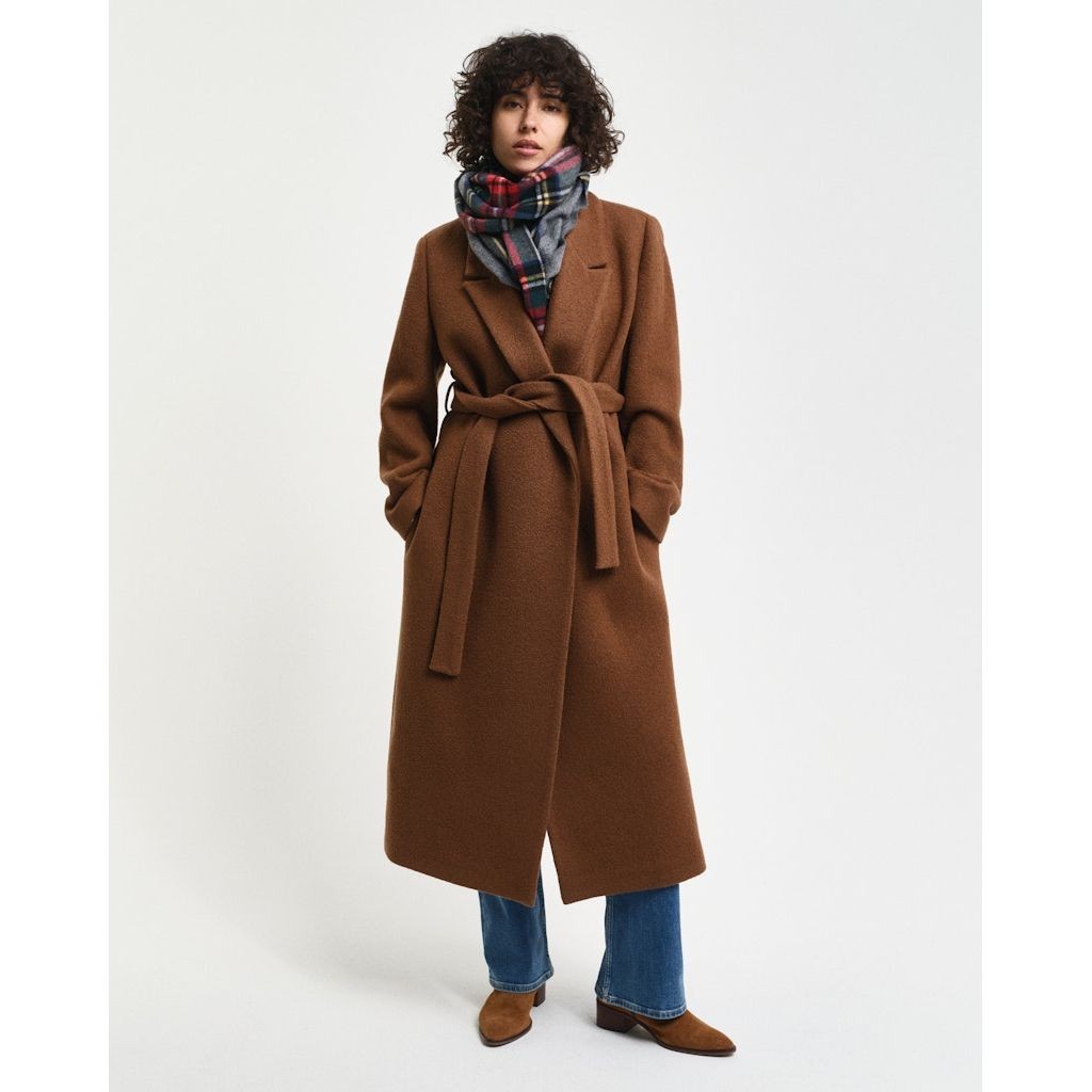 GANT Paltas moterims, Ruda, Textured wrap coat 5