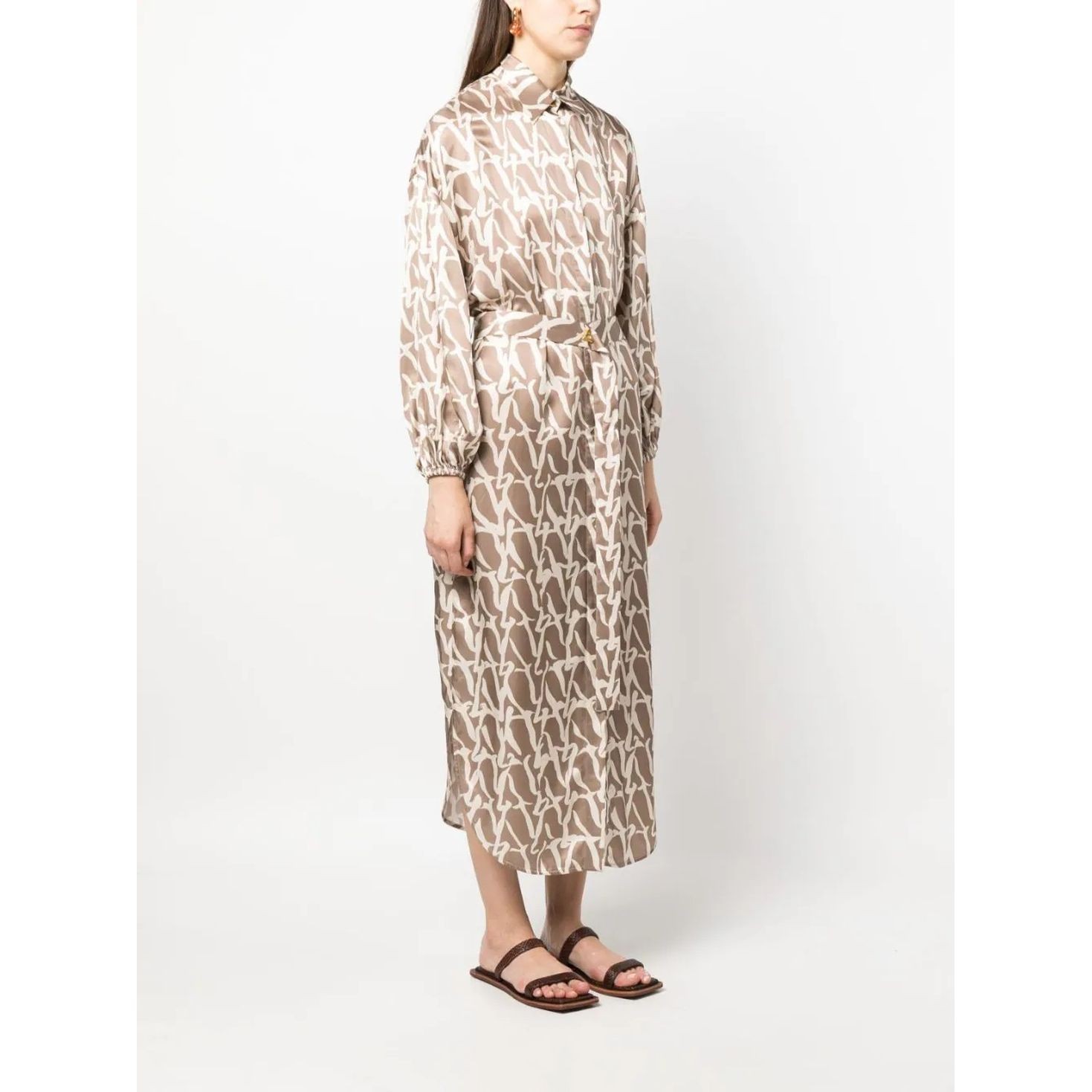 AERON Maxi suknelė moterims, Marga, Long silk print dress 3