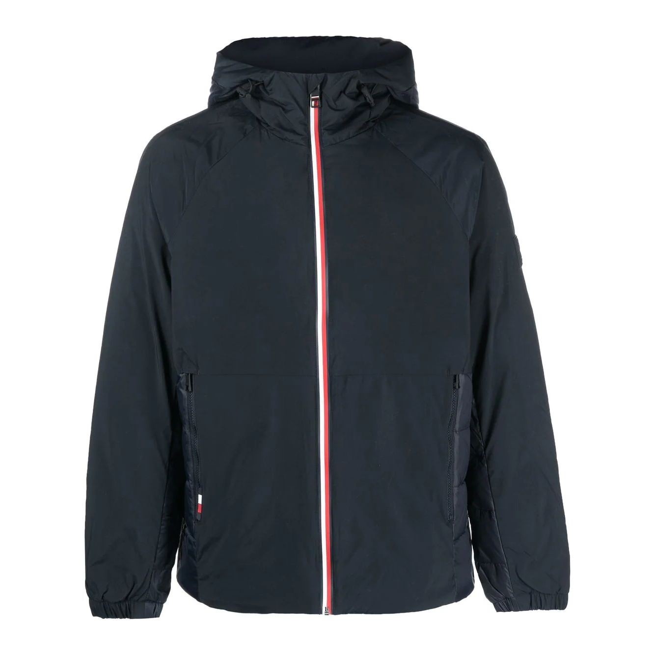 TOMMY HILFIGER Lengva striukė vyrams, Mėlyna, Mix media hooded jacket 1