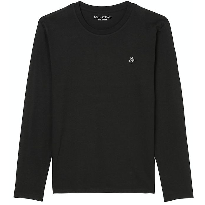 MARC O'POLO Marškinėliai ilgom. rankovėmis vyrams, Juoda