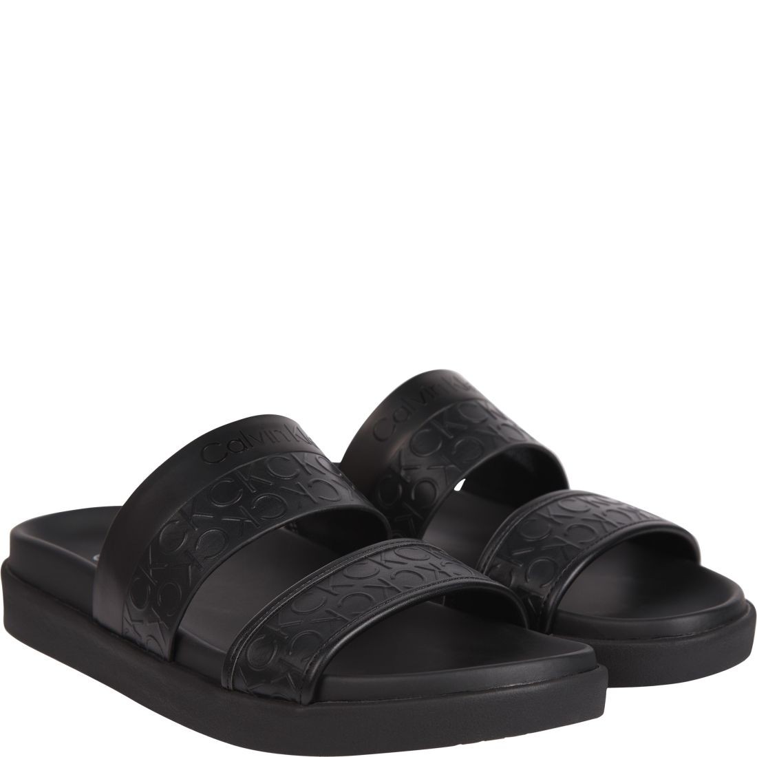 CALVIN KLEIN Šlepetės moterims, Juoda, Ergo slide mono 1