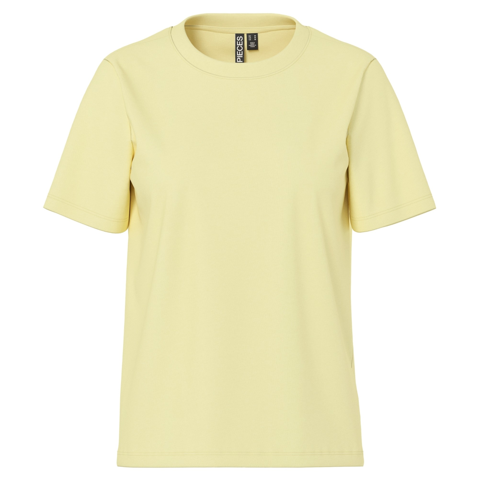 PIECES Marškinėliai moterims, Geltona, Ria solid 1