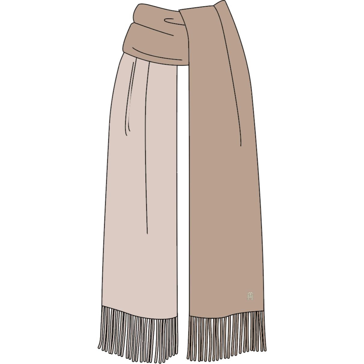 TOMMY HILFIGER Šalikas moterims, Smėlio, Limitless chic scarf