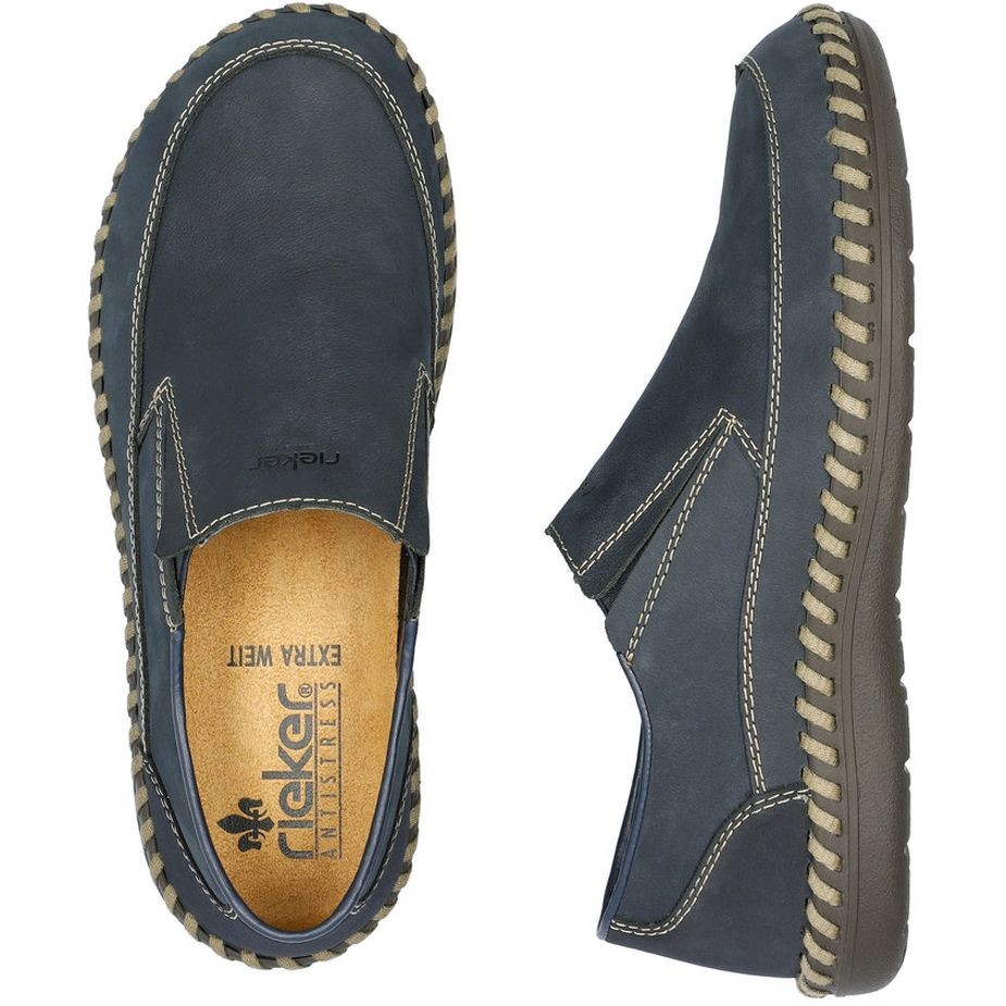 RIEKER Laisvalaikio bateliai vyrams, Mėlyna, LEISURE 11