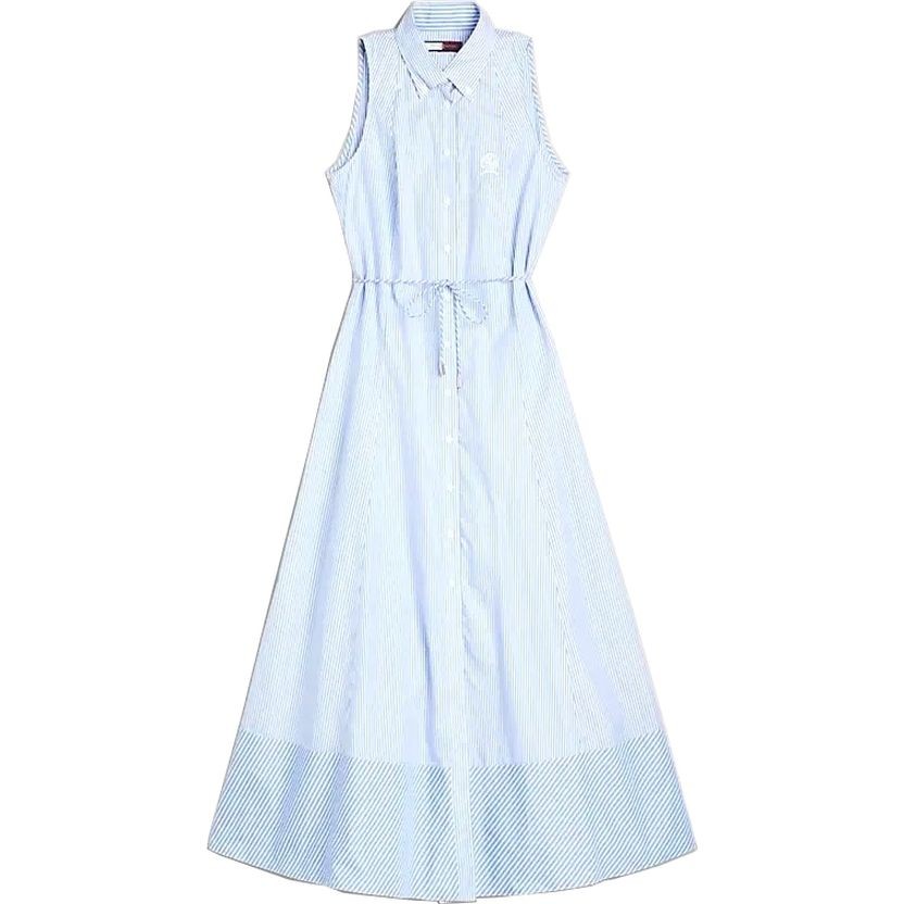 TOMMY HILFIGER Midi suknelė moterims, Balta, Thc cc ithaca shirt dress 1